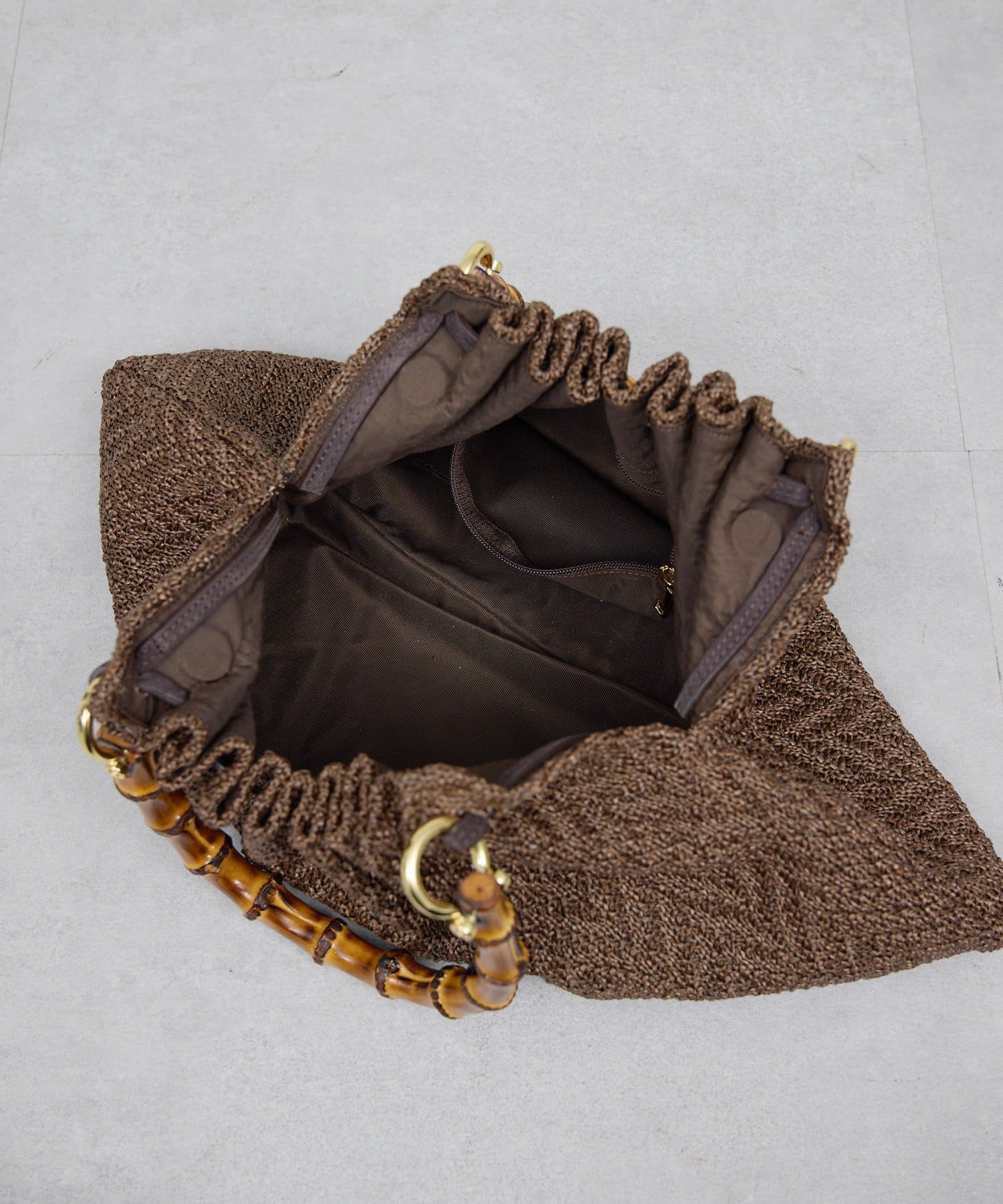 GALLARDAGALANTE(ガリャルダガランテ) 【Caterina Bertini×2.718】バンブーハンドルバッグ