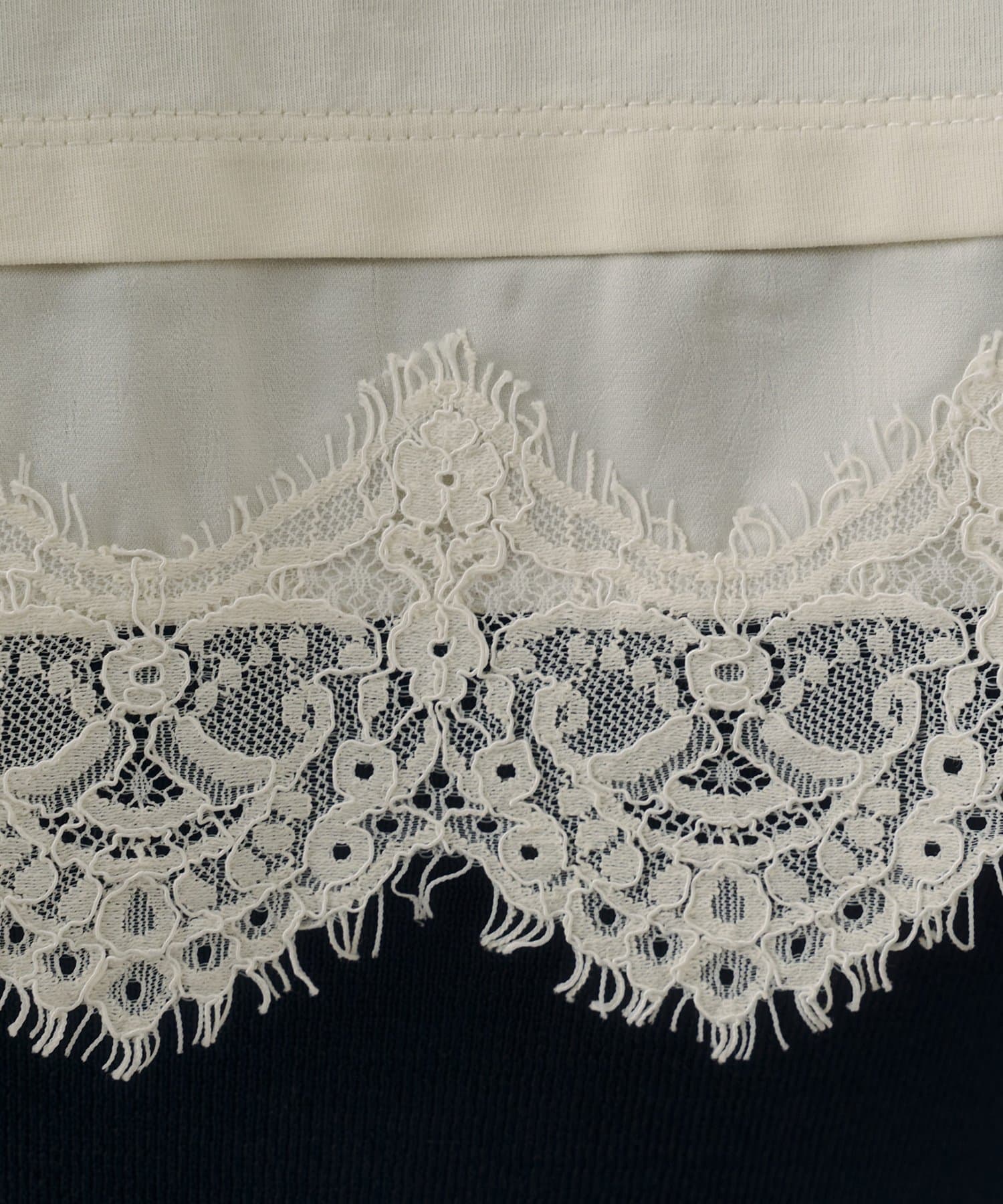 DISCOAT(ディスコート) 【Noka/接触冷感】裾レースフレンチT