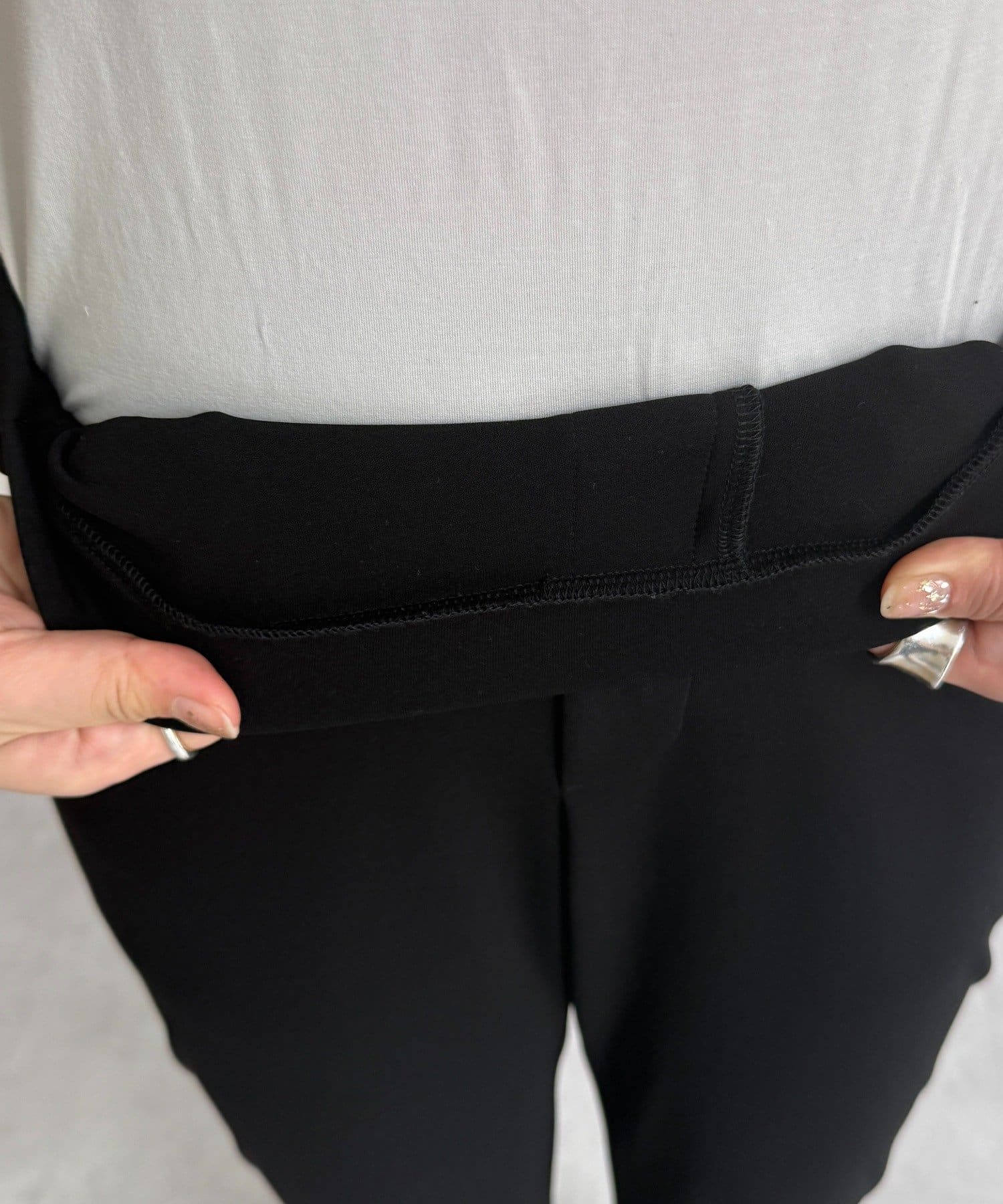 DOUDOU(ドゥドゥ) サイドファスナーセミフレアパンツ