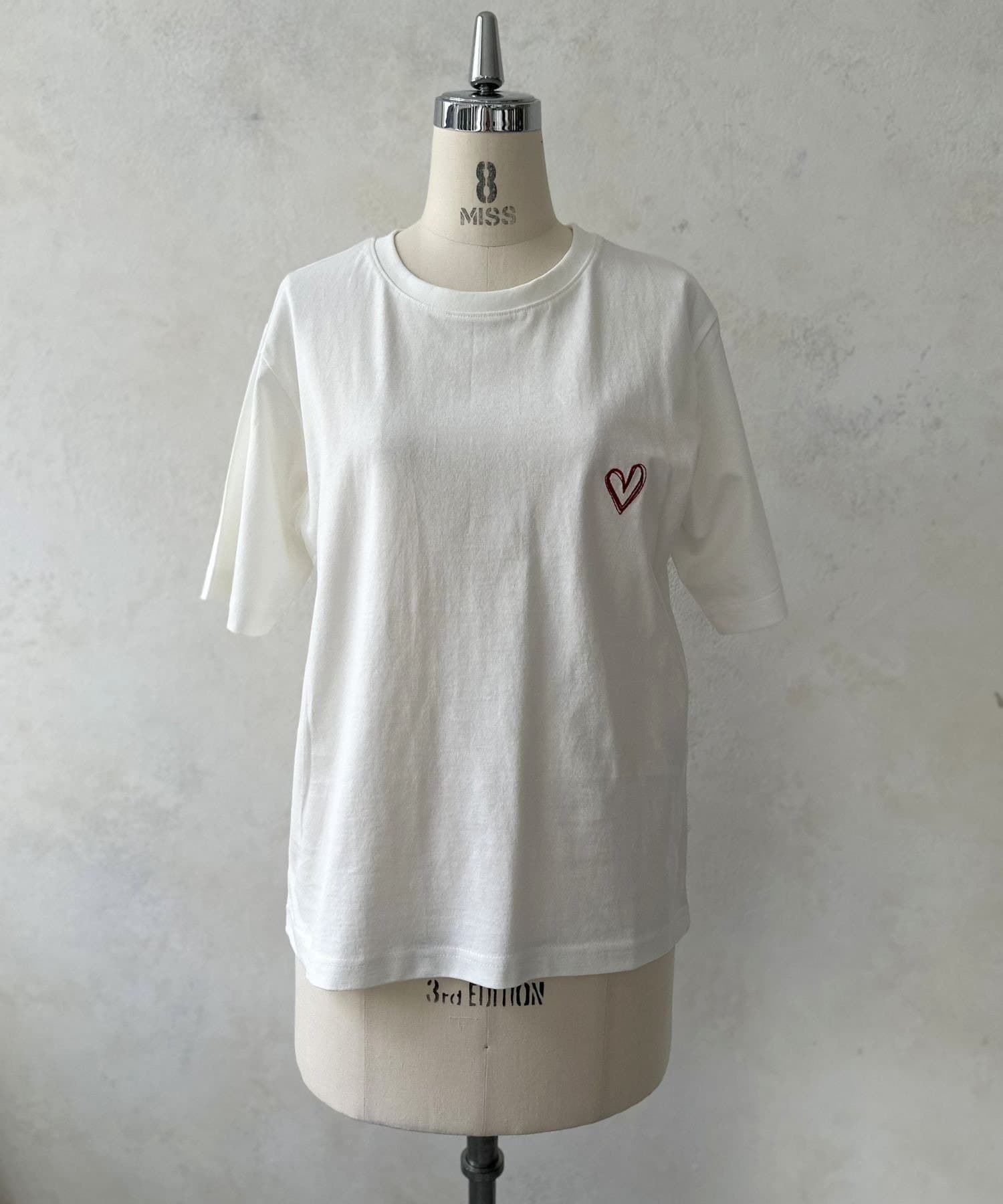 LOCUST(ローカスト) 【接触冷感/UVカット】ハート刺繍T