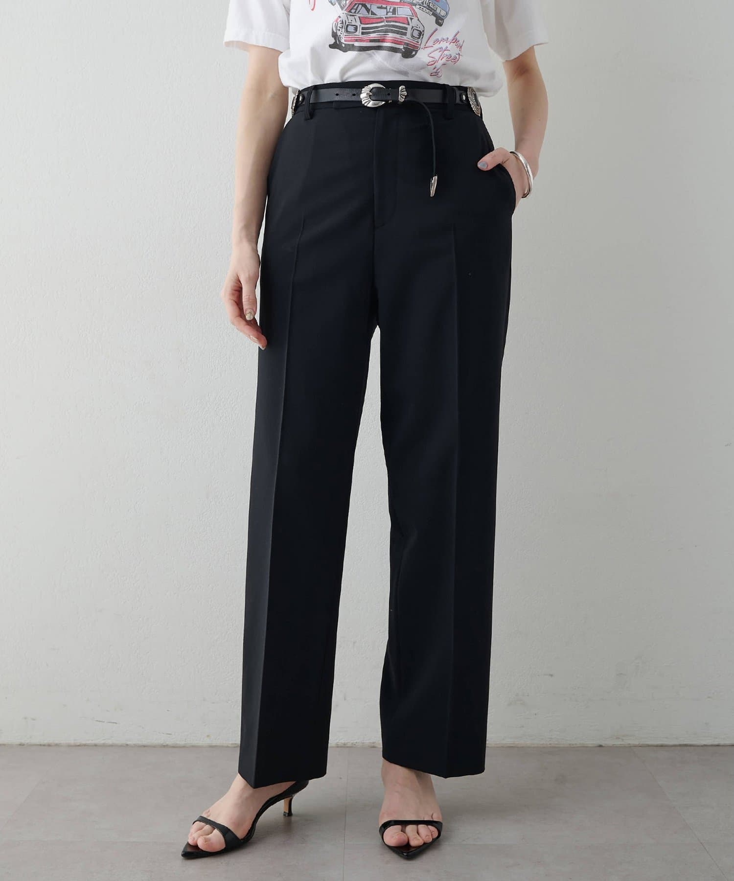 Whim Gazette(ウィム ガゼット) 平織りストレッチパンツ