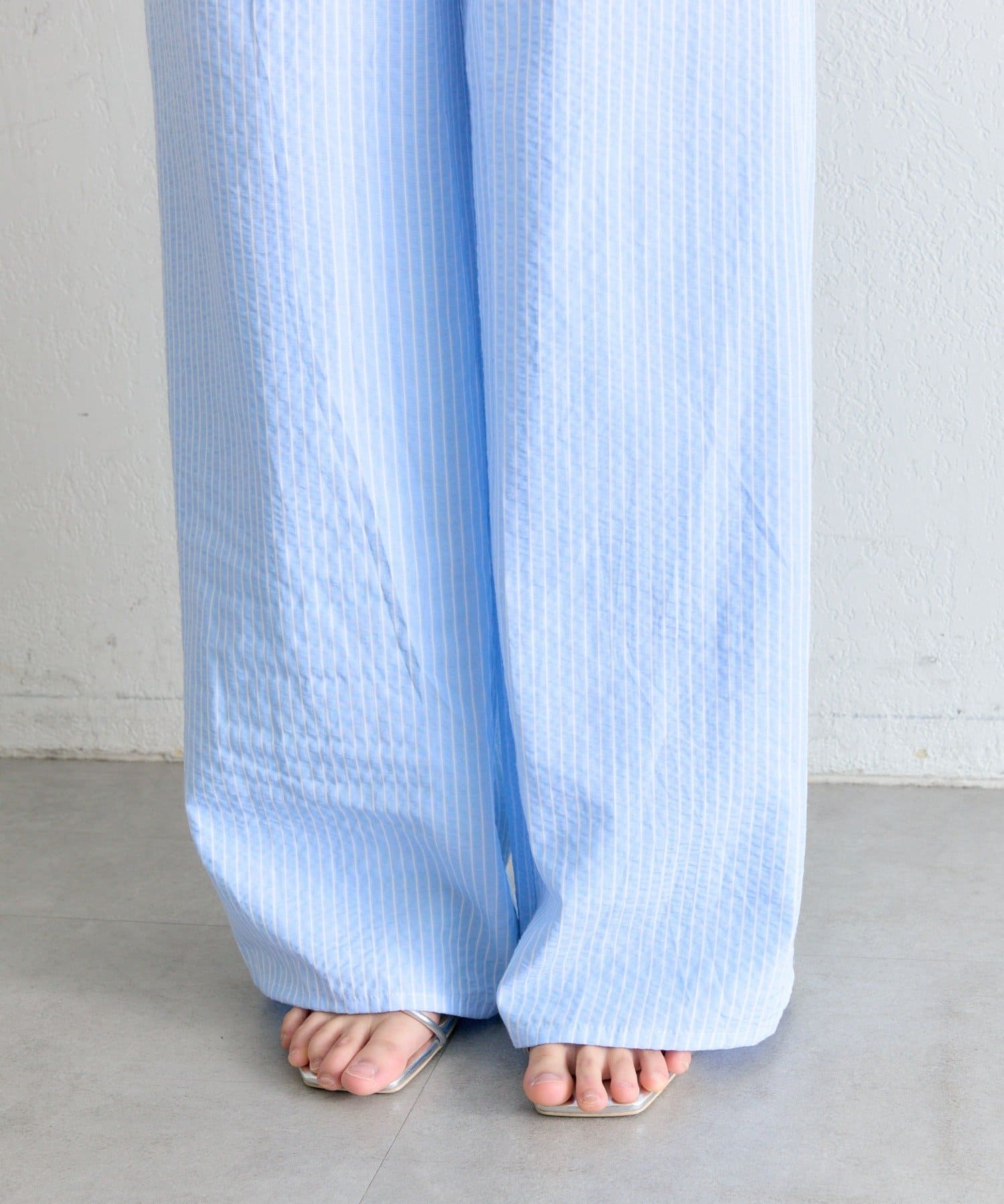 mystic(ミスティック) ストライプイージーパンツ