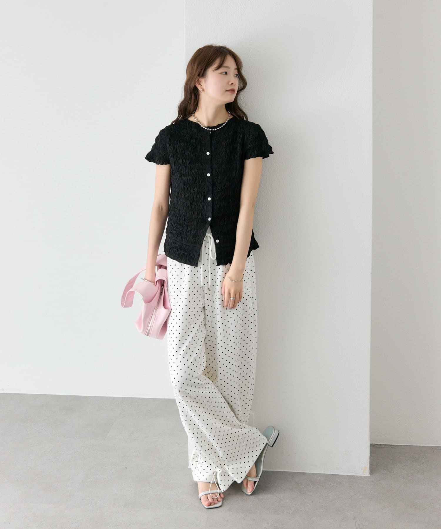 mystic(ミスティック) 《4/2(THU) 12:00予約START》エアリーシャーリングブラウス