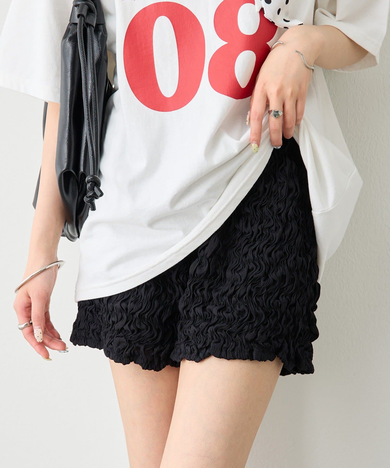 mystic(ミスティック) エアリーシャーリングショートパンツ