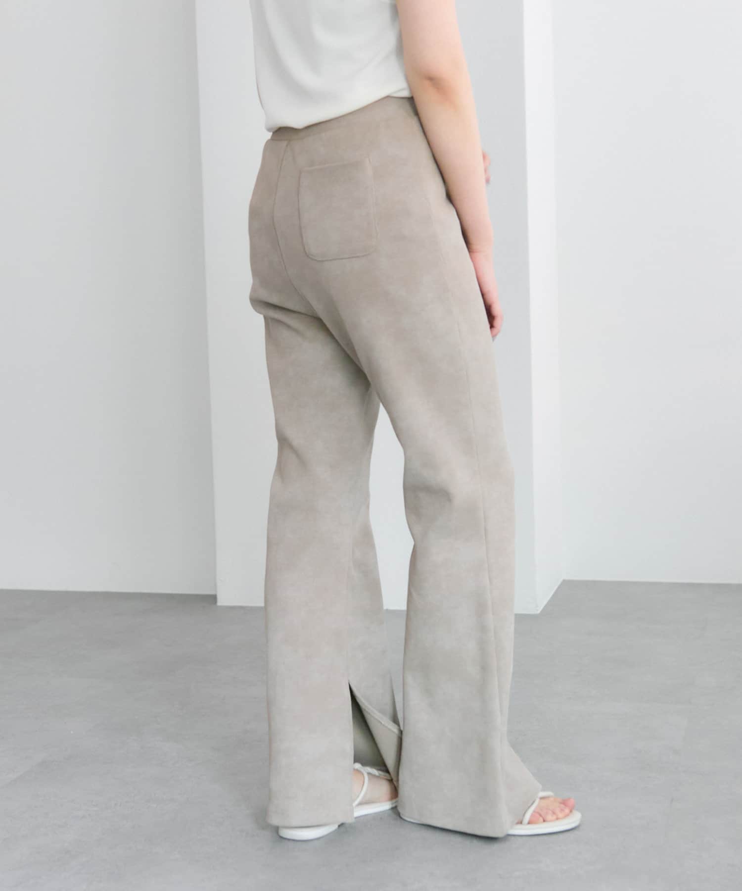 OUTLET(アウトレット) 【ear PAPILLONNER】リブフレアパンツ