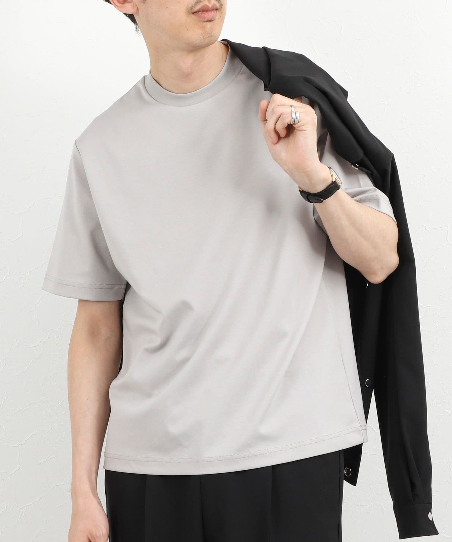 NOLLEY'S(ノーリーズ) 《ビジカジ対応》超長綿ハイゲージポンチ ジャケットTシャツ