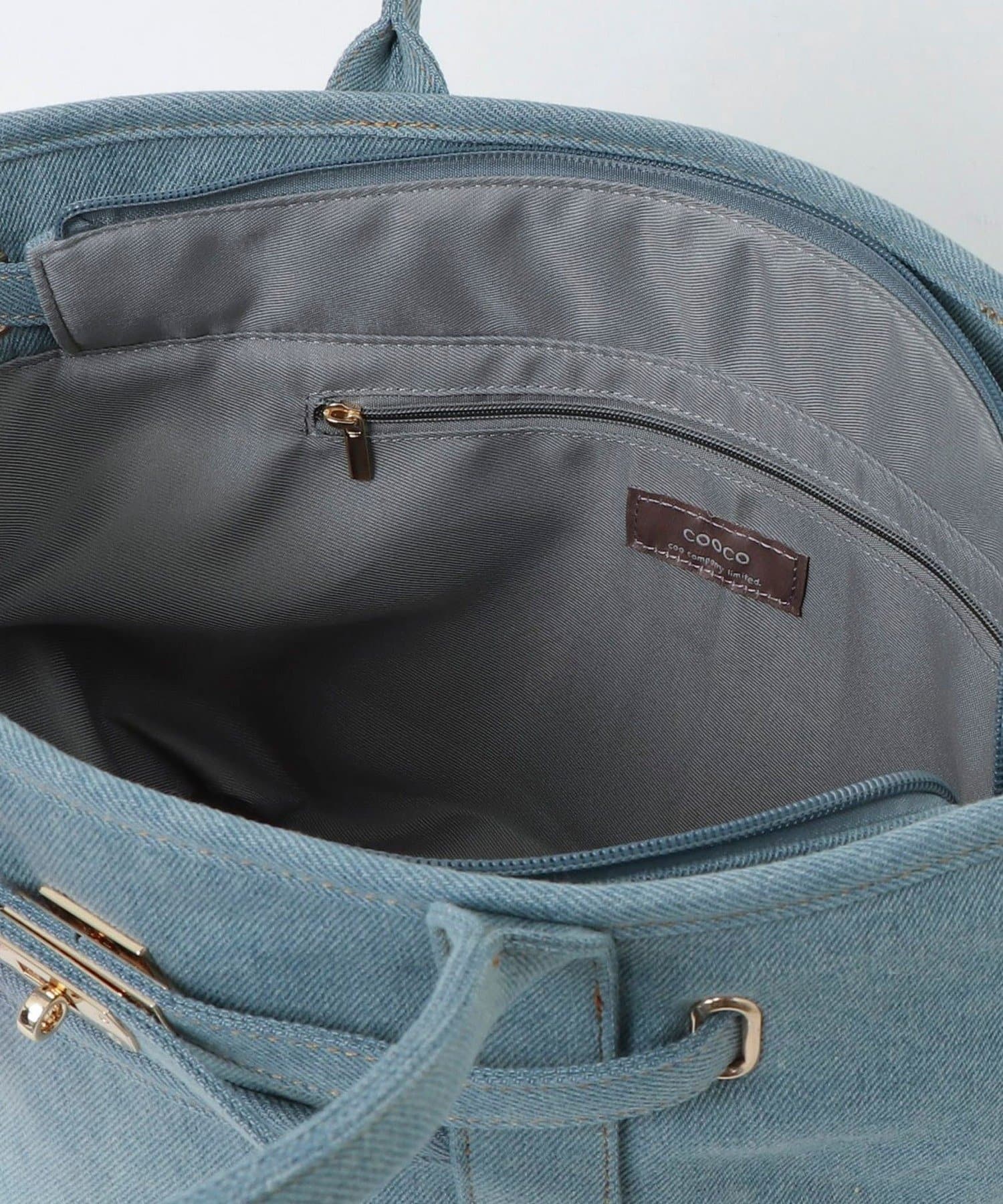 FREDY & GLOSTER(フレディ アンド グロスター) 金具ベルトデニムトートバッグ