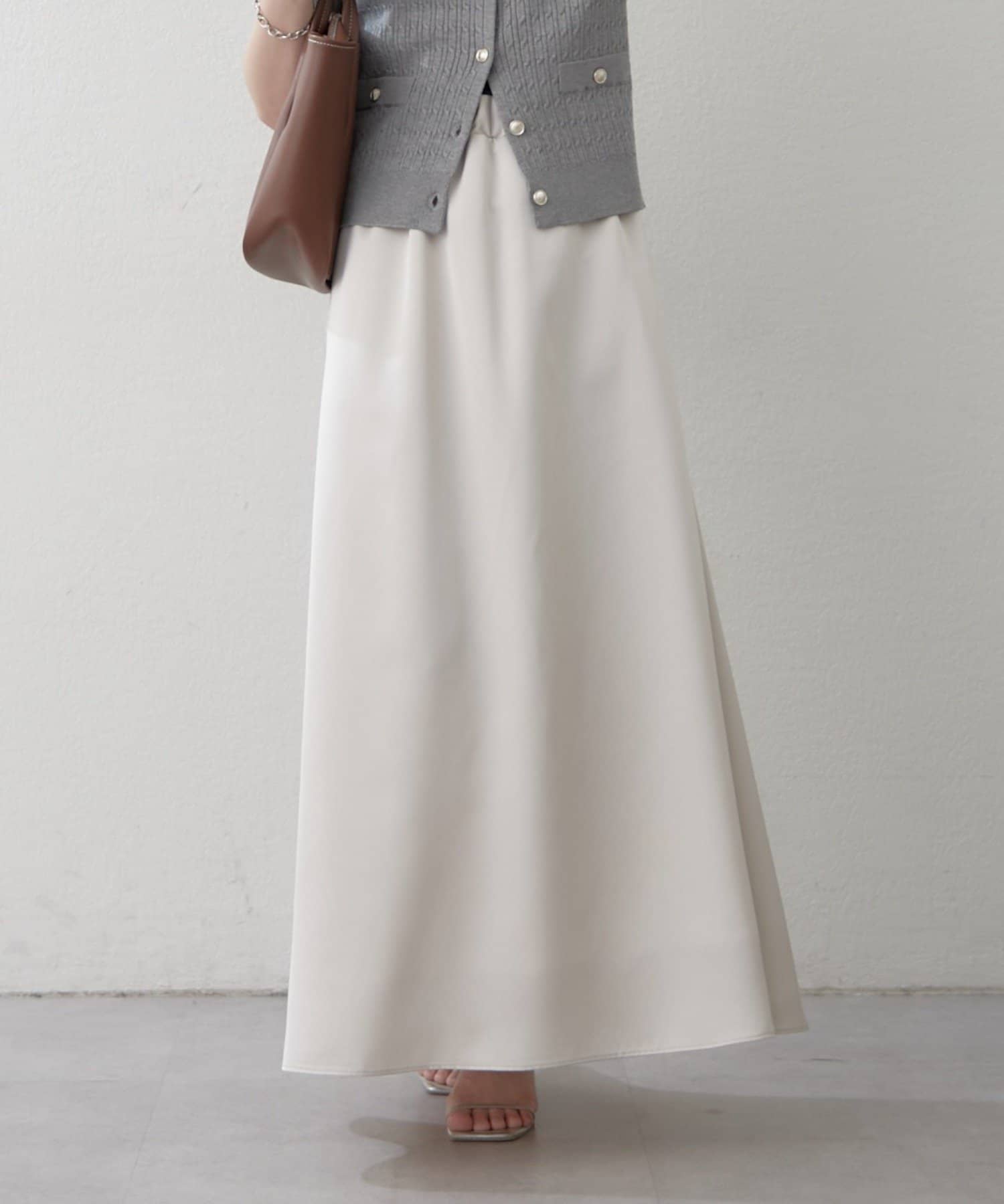 Remind me and forever(リマインドミーアンドフォーエバー) 《無地/ドット》サテンマーメイドスカート