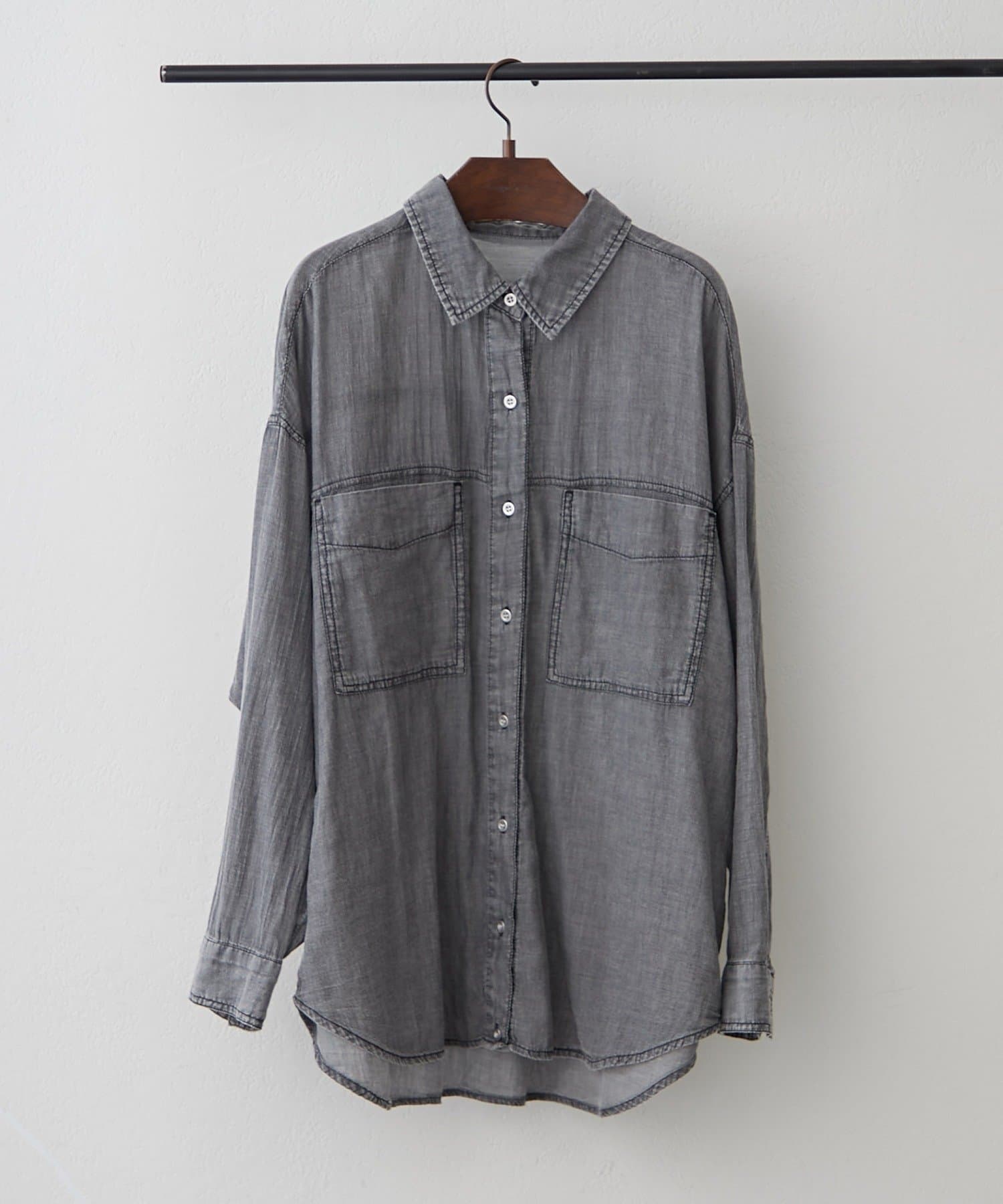 Remind me and forever(リマインドミーアンドフォーエバー) 【夏も着れる】2WAYシアーデニムシャツ