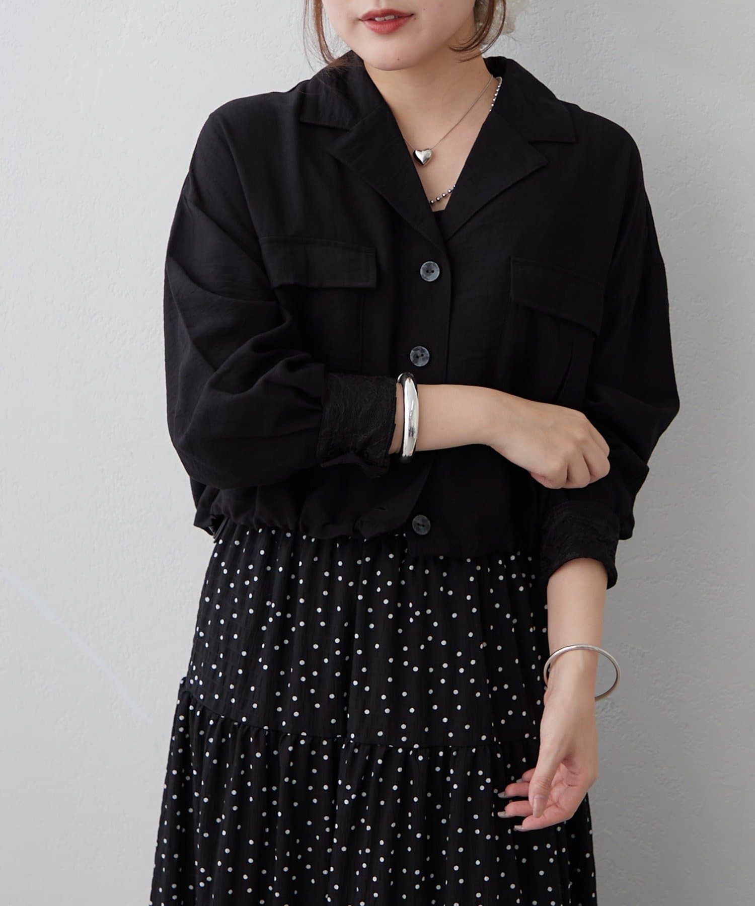 Remind me and forever(リマインドミーアンドフォーエバー) ミリタリーショートシャツジャケット