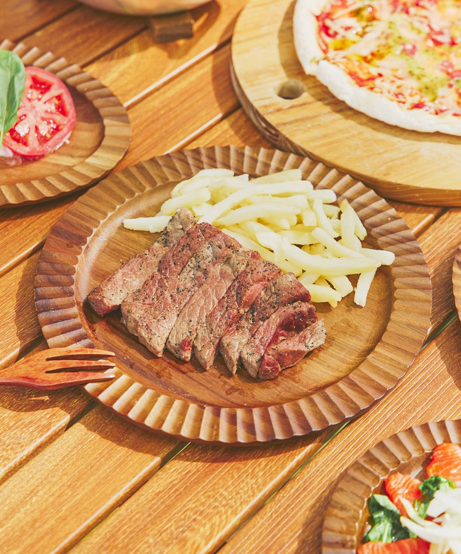 salut!(サリュ) アカシアラウンドリブプレート：24.5cm／アウトドア