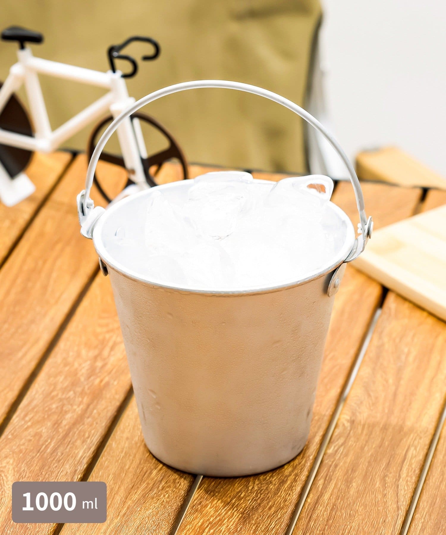 salut!(サリュ) アルミバケツ：1000ml／アウトドア