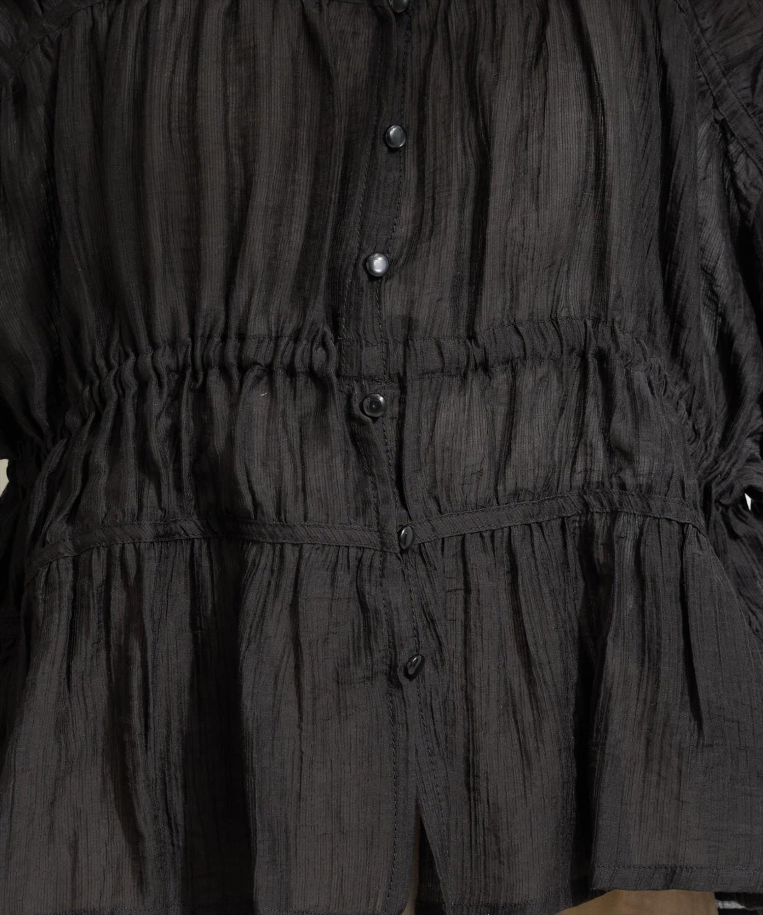 natural couture(ナチュラルクチュール) シャーリングセミシアーブラウス