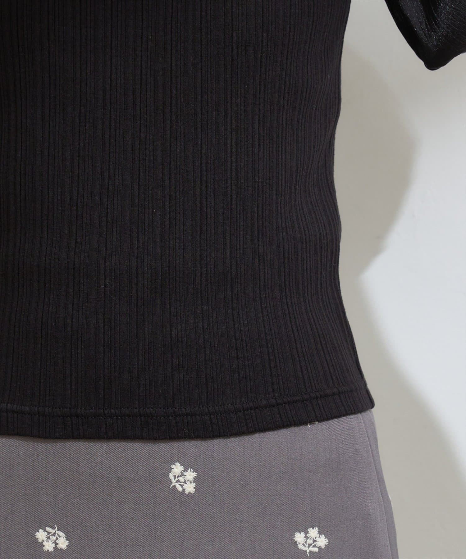 natural couture(ナチュラルクチュール) シアーバルーンスリーブTOPS