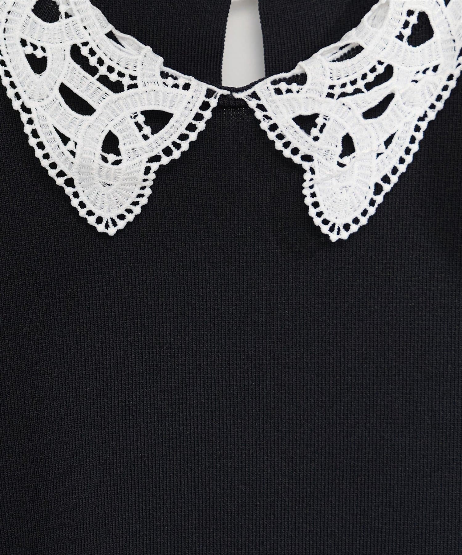 natural couture(ナチュラルクチュール) レースカラーニット