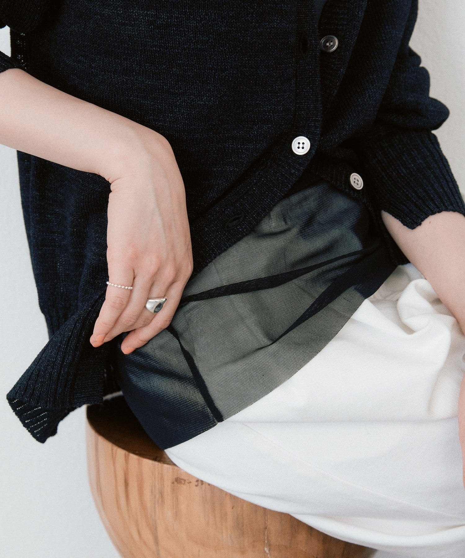 RIVE DROITE(リヴドロワ) 予約【軽やかな抜け感を演出】チュールキリカエタンクトップ