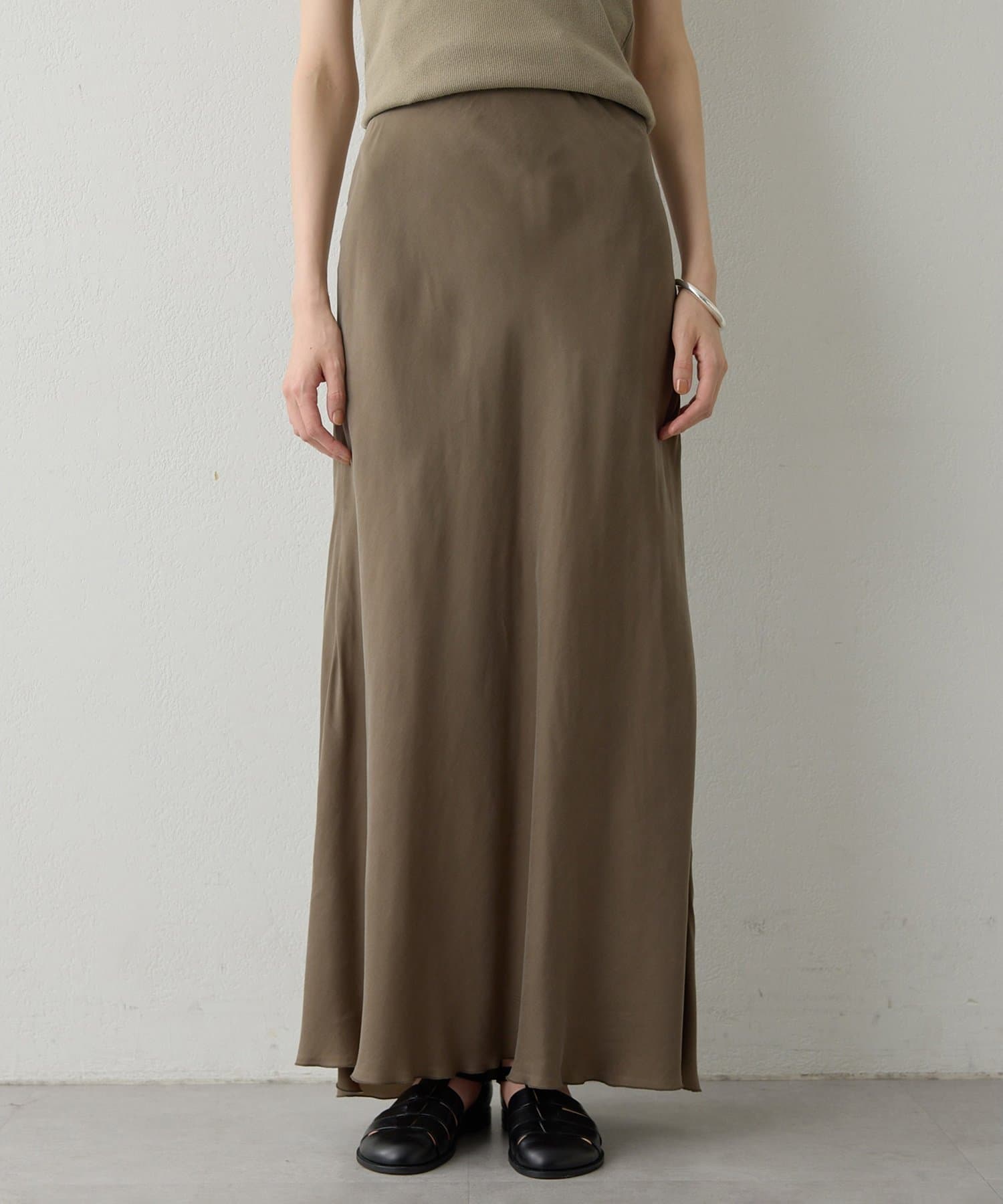 Whim Gazette(ウィム ガゼット) キュプラフィブリルフレアスカート