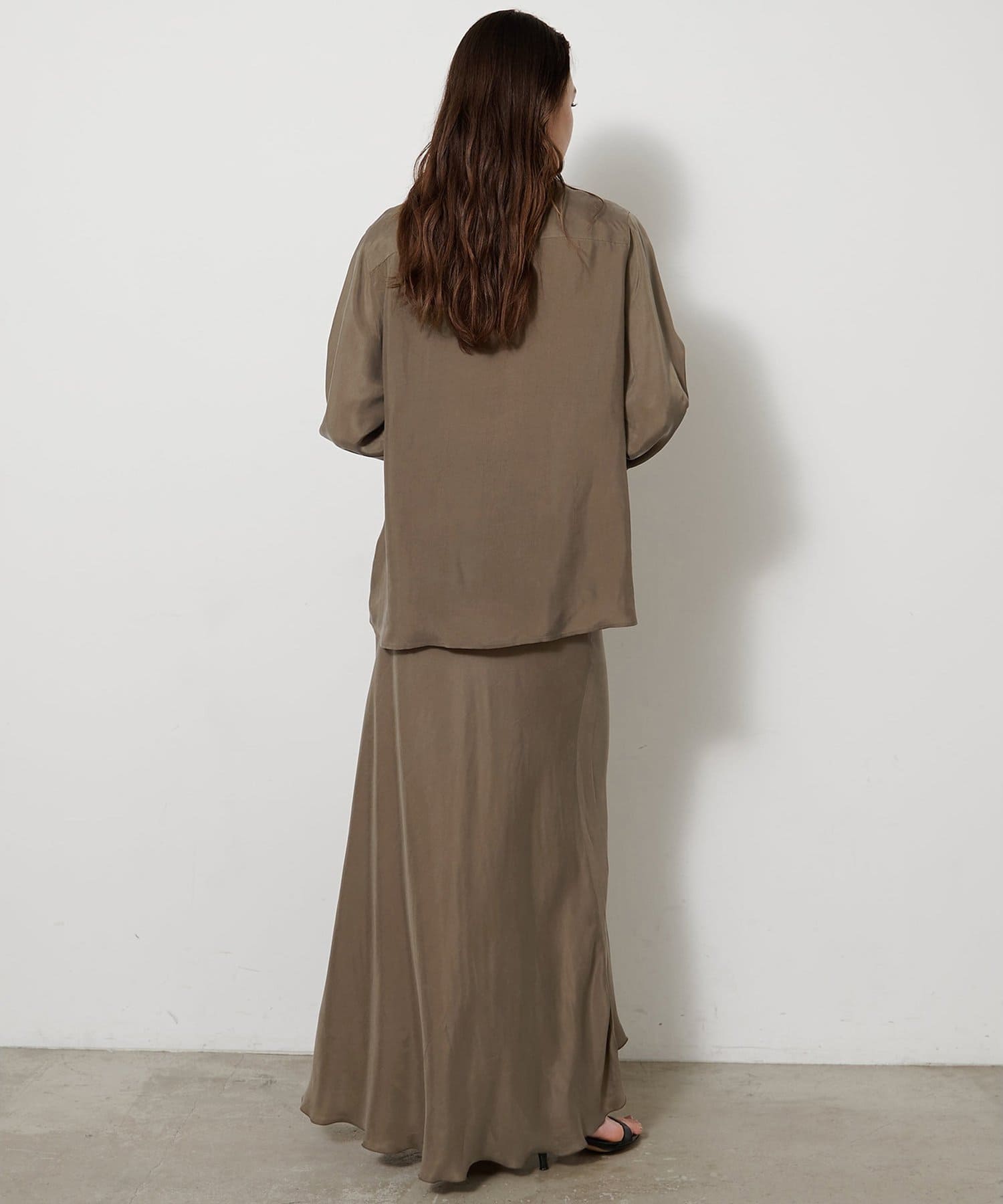 Whim Gazette(ウィム ガゼット) キュプラフィブリルフレアスカート