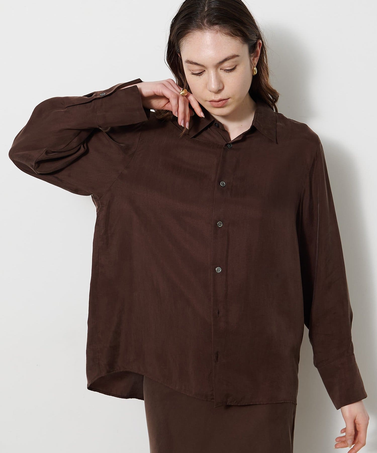 Whim Gazette(ウィム ガゼット) キュプラフィブリルシャツ