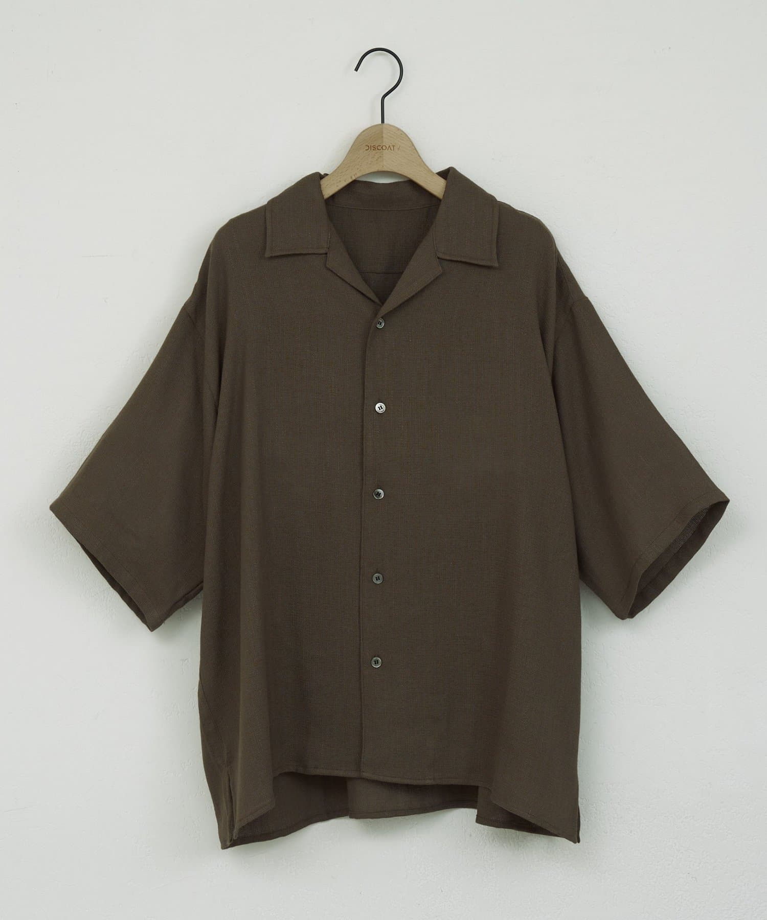 DISCOAT(ディスコート) 【Enlude】ドビー開襟オーバーシャツ《ユニセックス》
