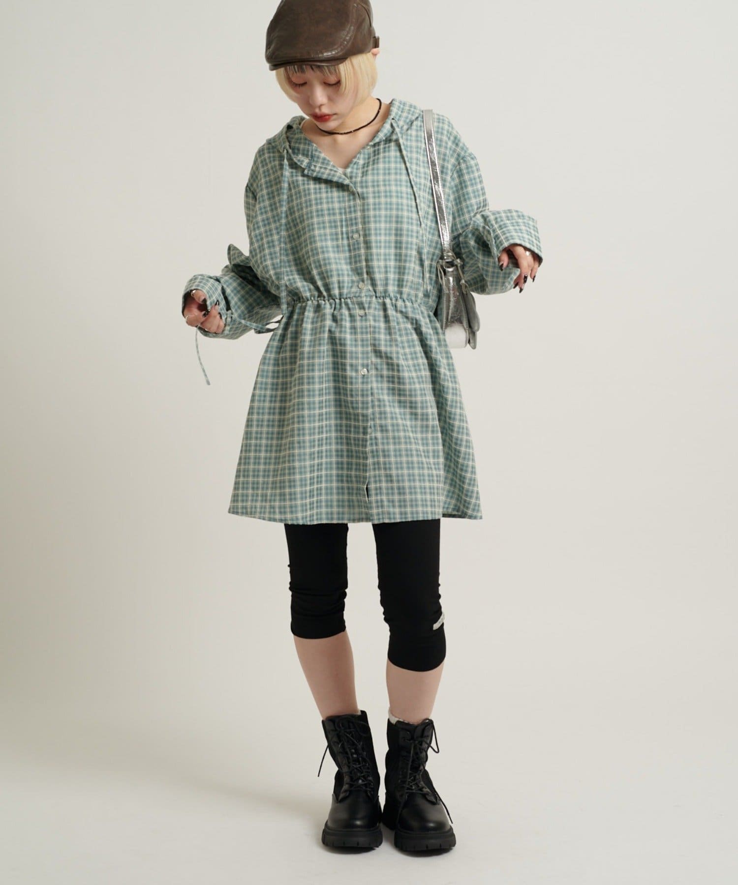 w closet(ダブルクローゼット) 【オリジナルタグ付き】リブバイカーパンツ