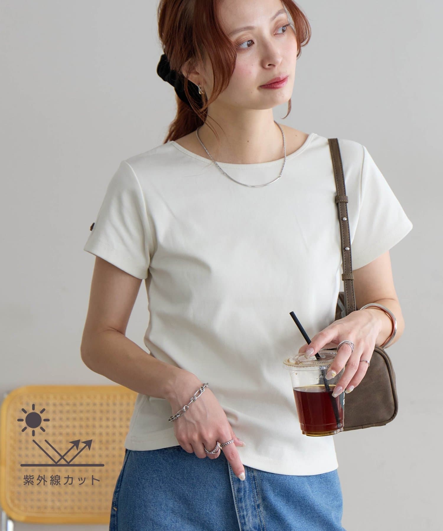 DISCOAT(ディスコート) 【＠akarichi_企画】UVカット/接触冷感付き前後2WAYTシャツ≪パルクロ限定≫