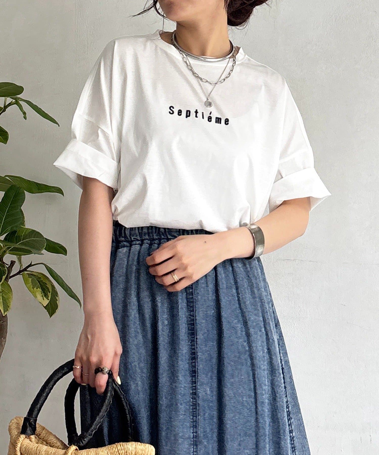 un dix cors(アンディコール) バックラインシルケットカットソー