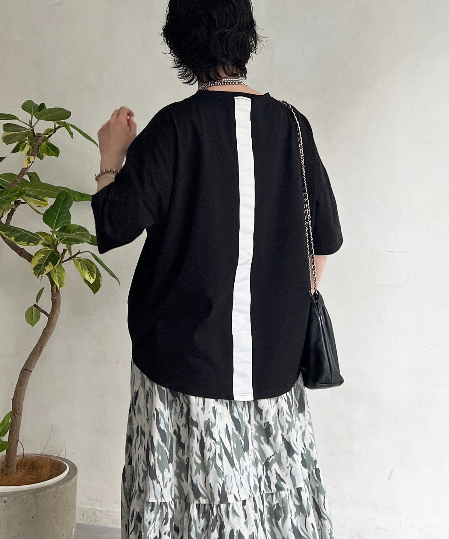 un dix cors(アンディコール) バックラインシルケットカットソー