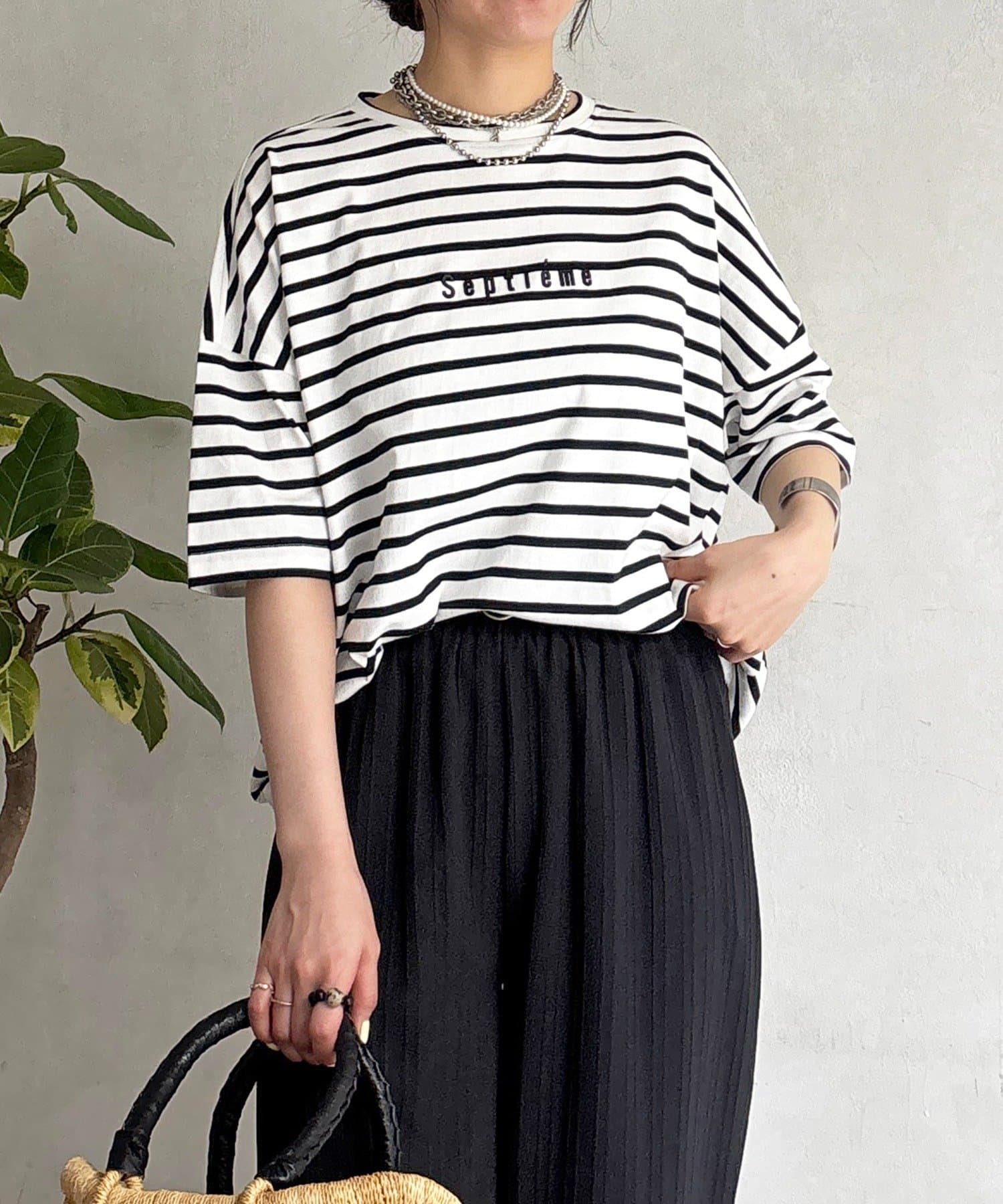 un dix cors(アンディコール) バックラインシルケットカットソー