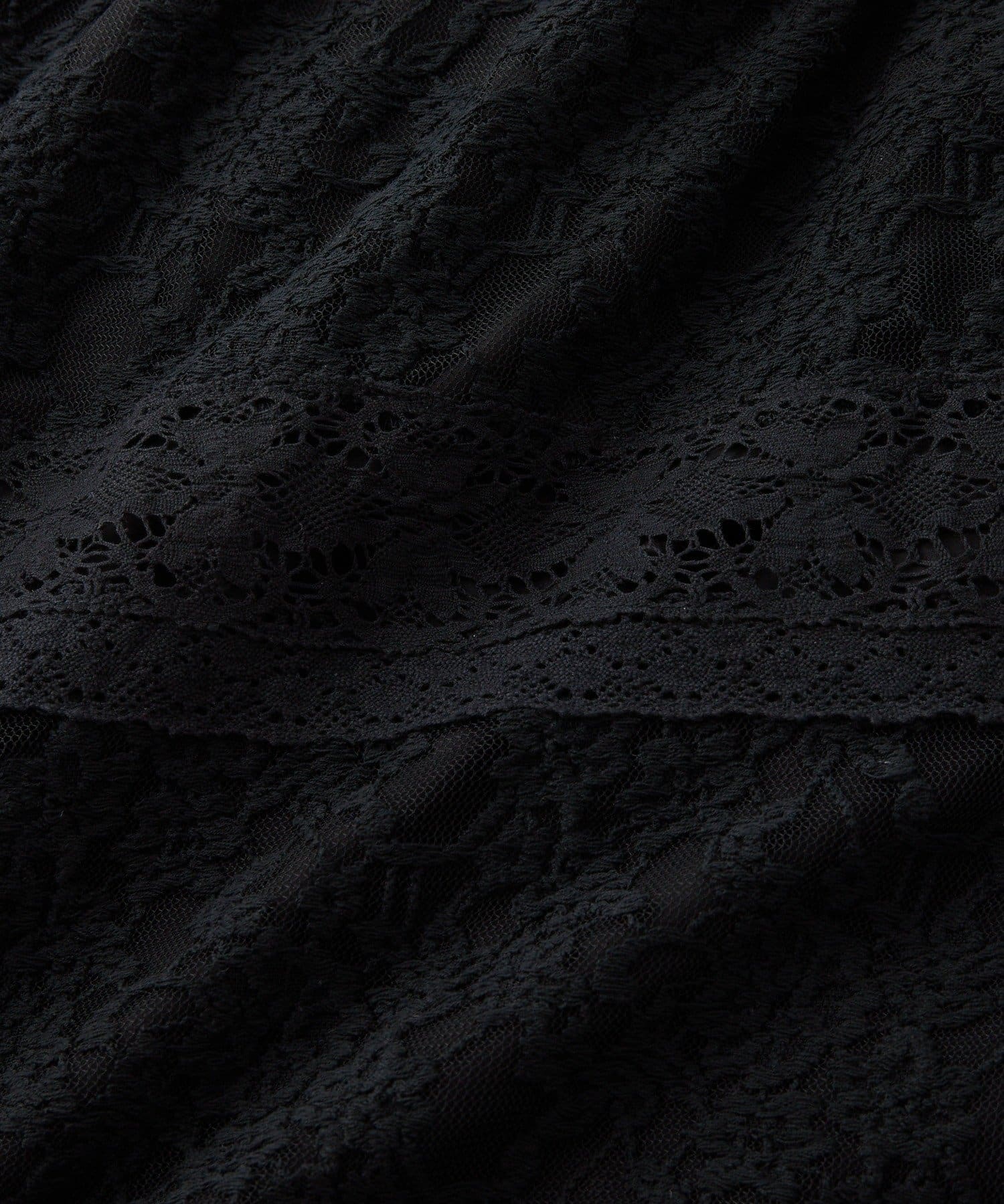 RIVE DROITE(リヴドロワ) 予約【甘さを抑えた贅沢なレース】ティアードレーススカート