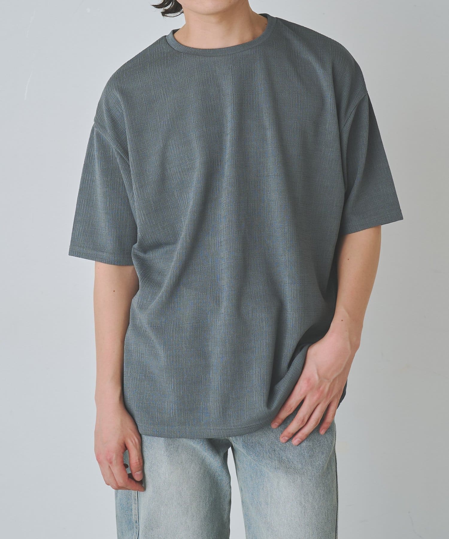 COLONY 2139(コロニー トゥーワンスリーナイン) ミニジャガード半袖Tシャツ