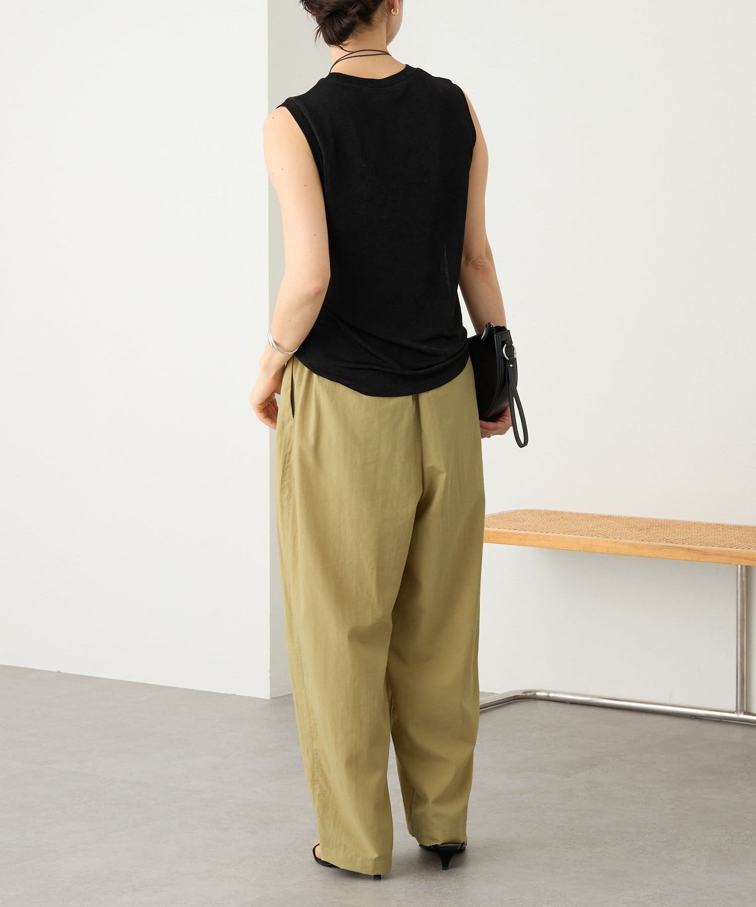 RIVE DROITE(リヴドロワ) 予約【上品な光沢が目を引く】シャイニーノースリTee