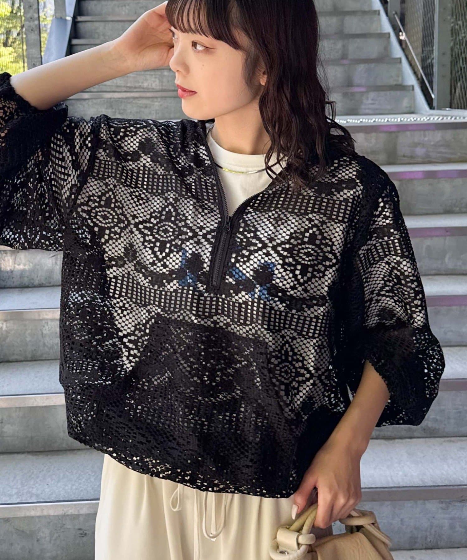 CIAOPANIC TYPY(チャオパニックティピー) レースフードアノラック