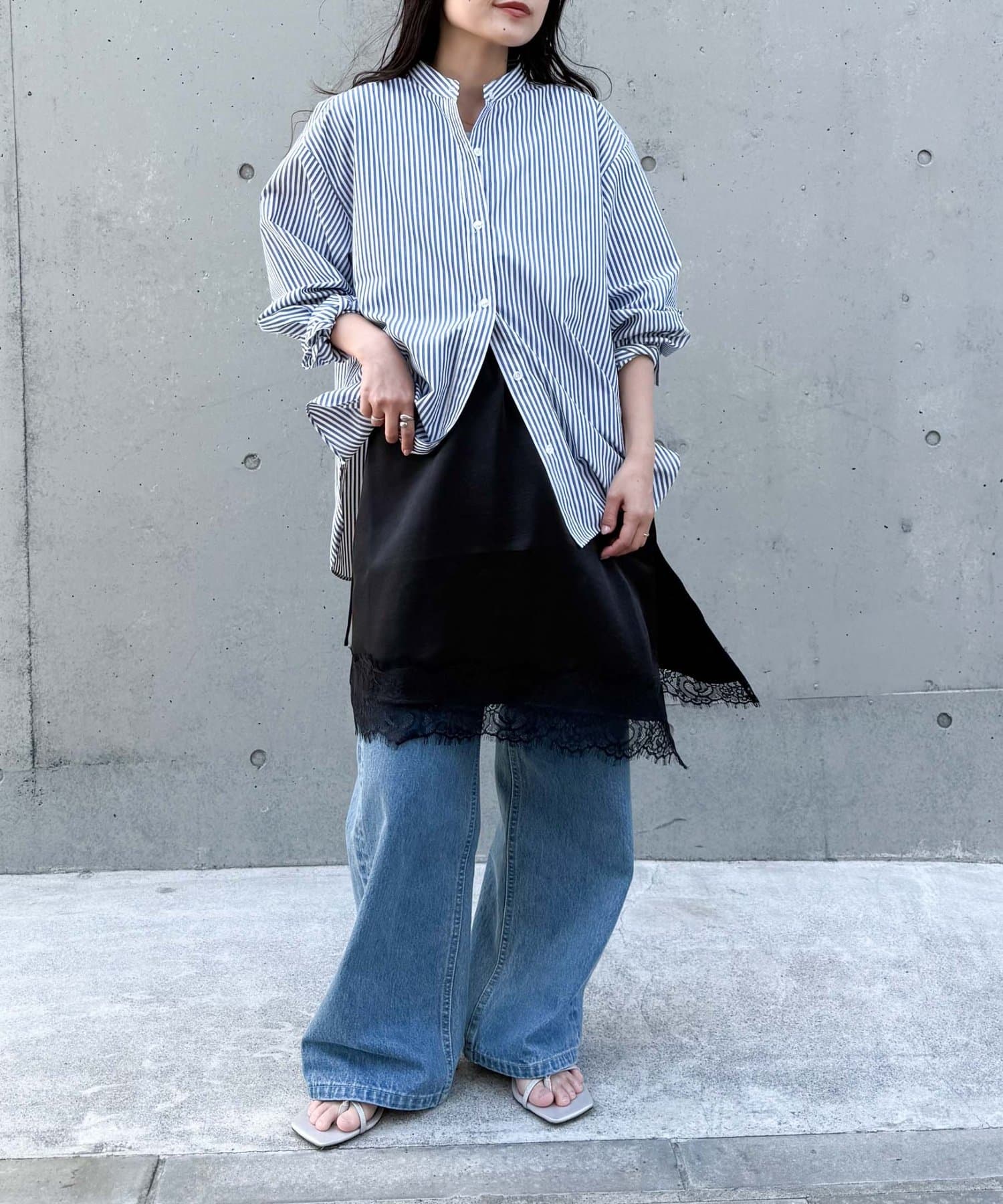 CIAOPANIC TYPY(チャオパニックティピー) 【+1で着映え】裾レースアシメスカート