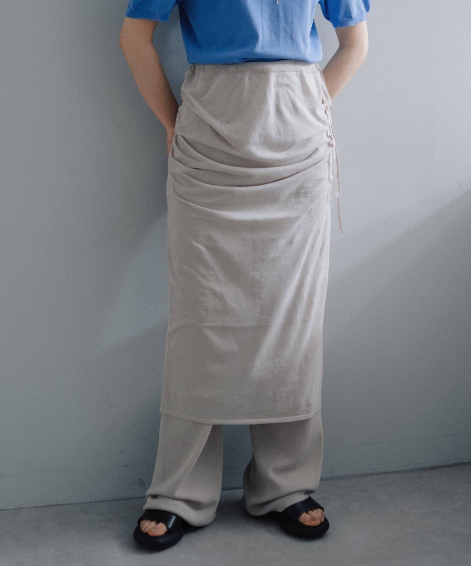 OUTLET(アウトレット) 【Pasterip】Smoothly summer knit skirt