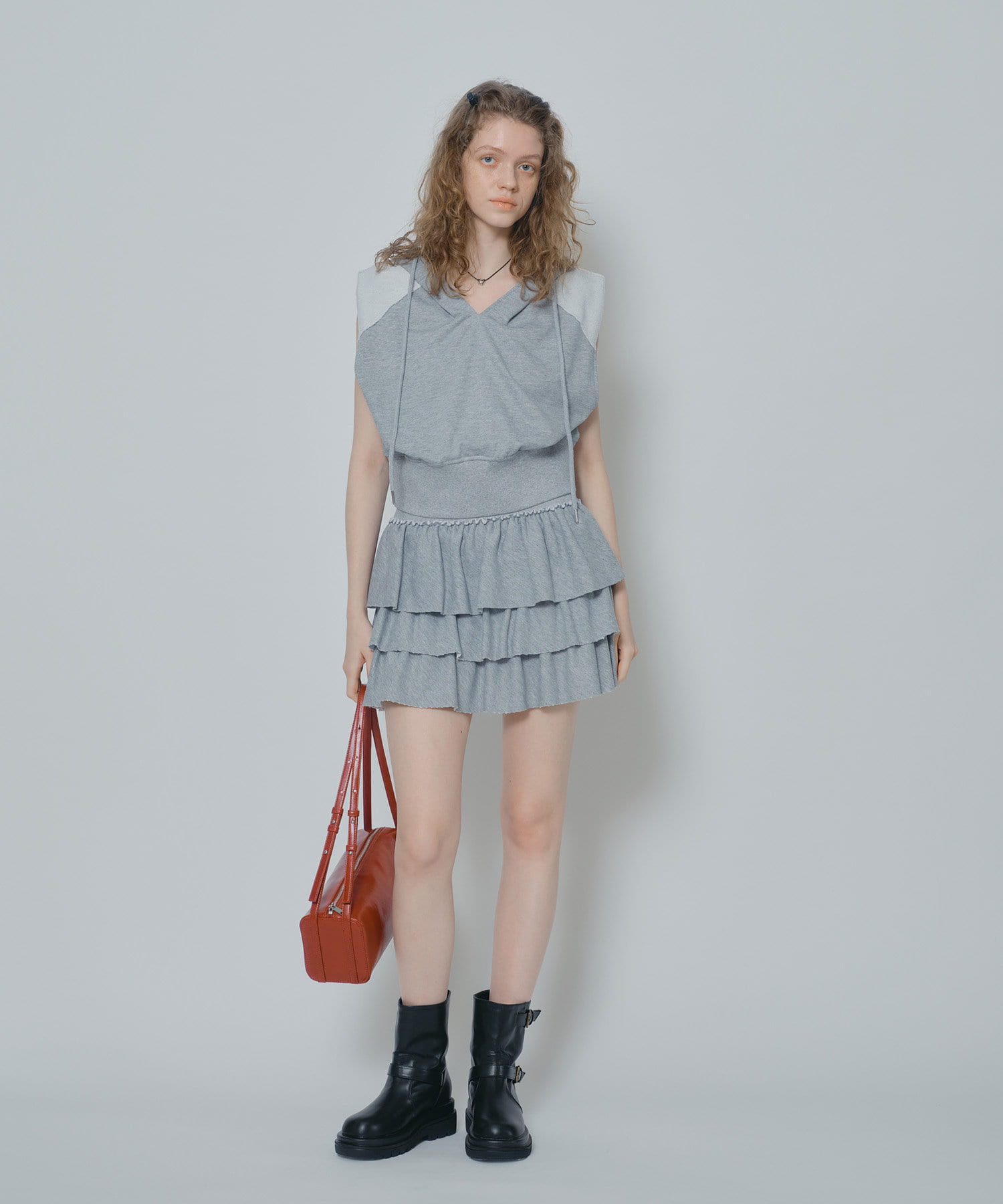 OUTLET(アウトレット) 【mline】ティアード スウェットスカート