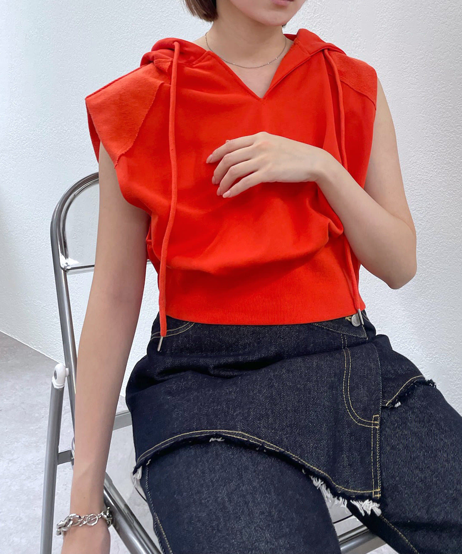 OUTLET(アウトレット) 【mline】ノースリフーディーパーカー