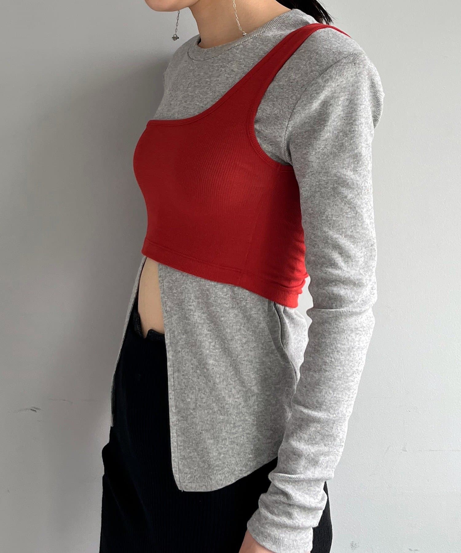 OUTLET(アウトレット) 【Pasterip】One shoulder bra top