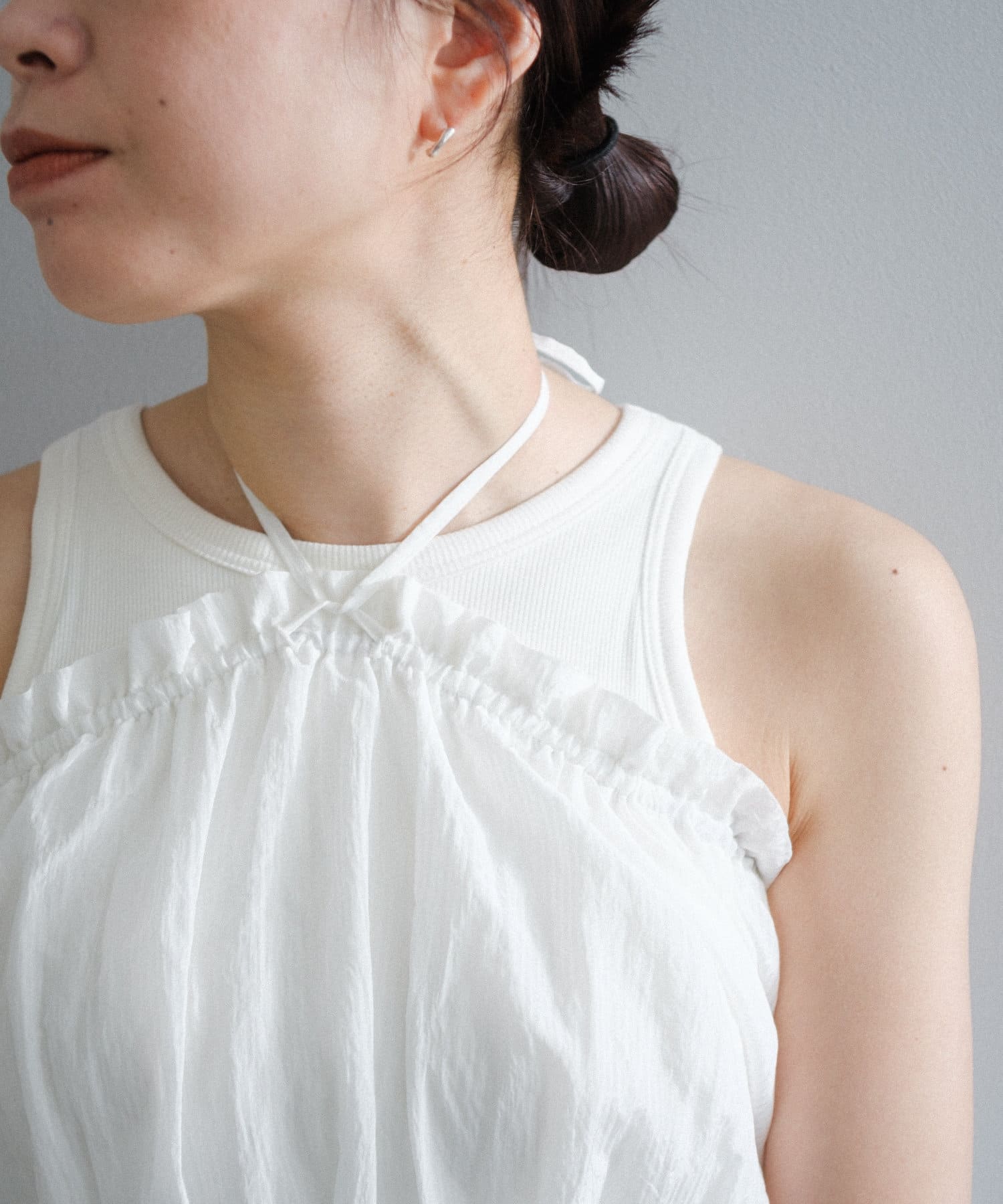 OUTLET(アウトレット) 【Pasterip】one shoulder lace blouse