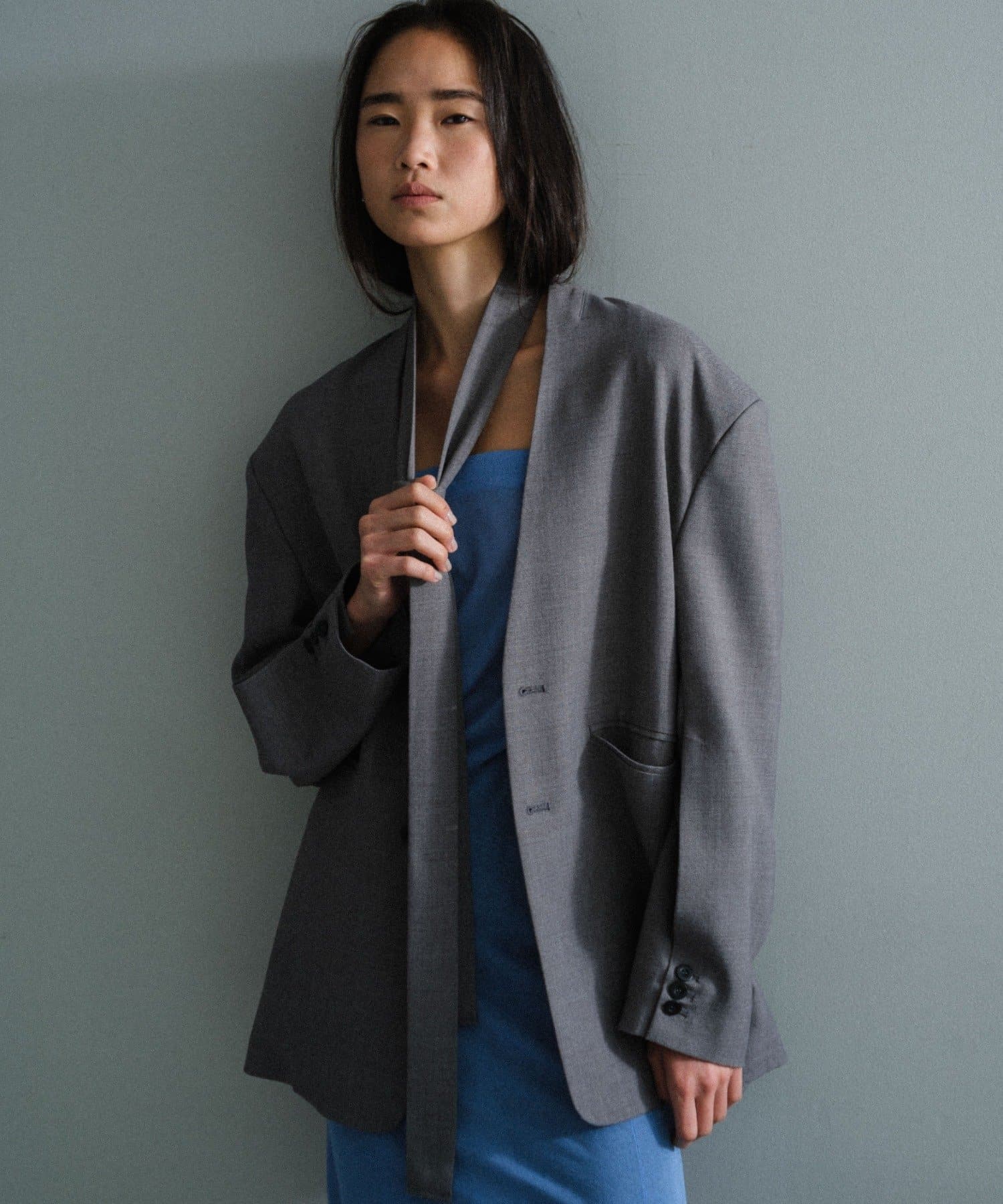 OUTLET(アウトレット) 【Pasterip】Collarless dad jacket