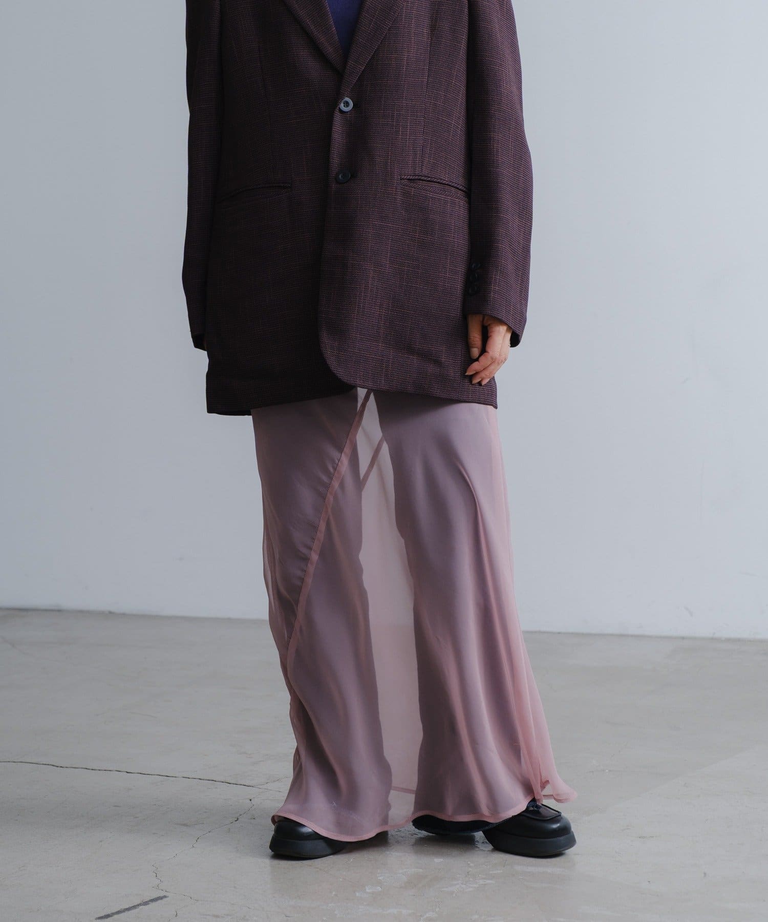 OUTLET(アウトレット) 【Pasterip】Organdy layering skirt