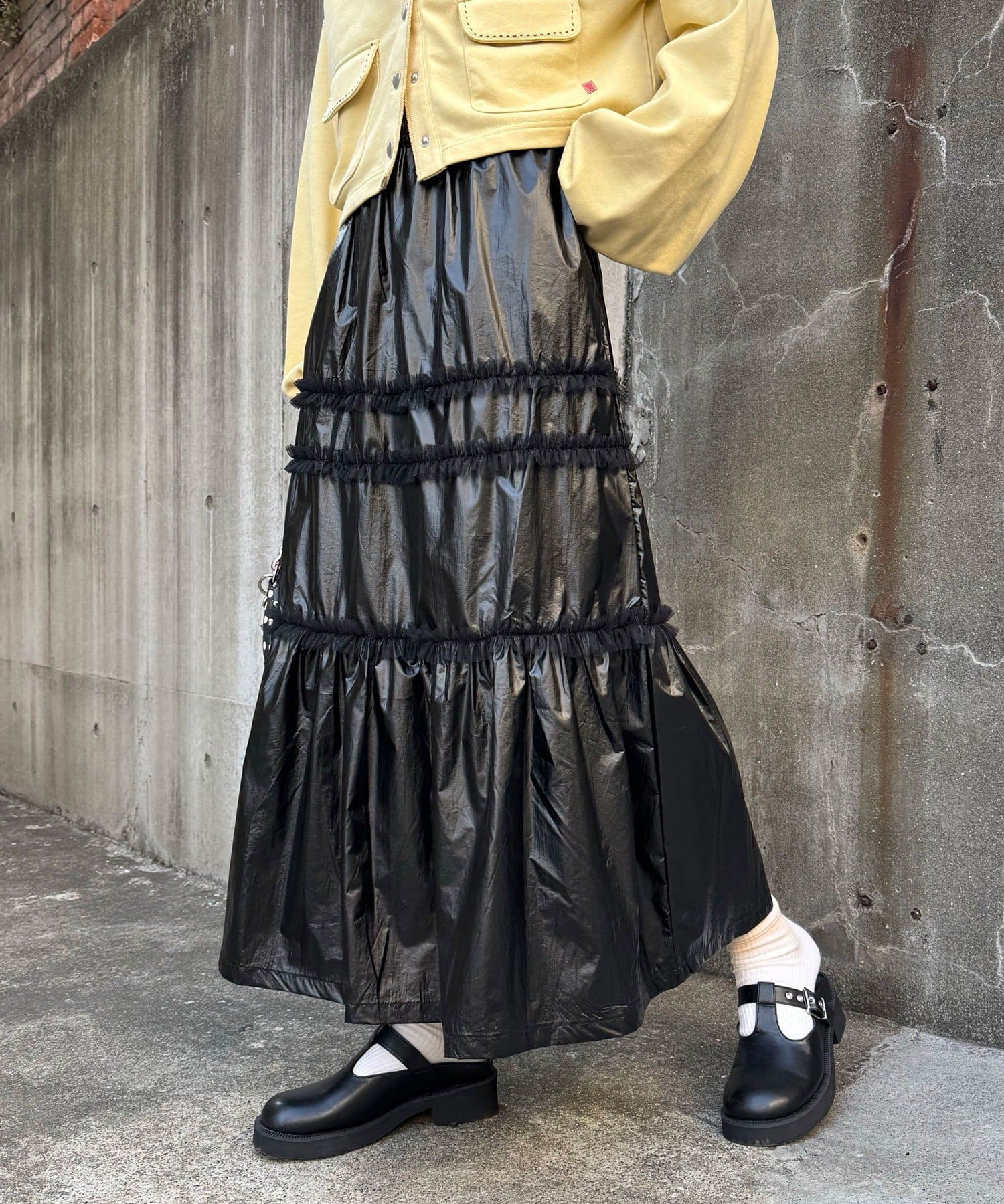 OUTLET(アウトレット) 【Ciaopanic】シャーニーティアードチュールフリルスカート