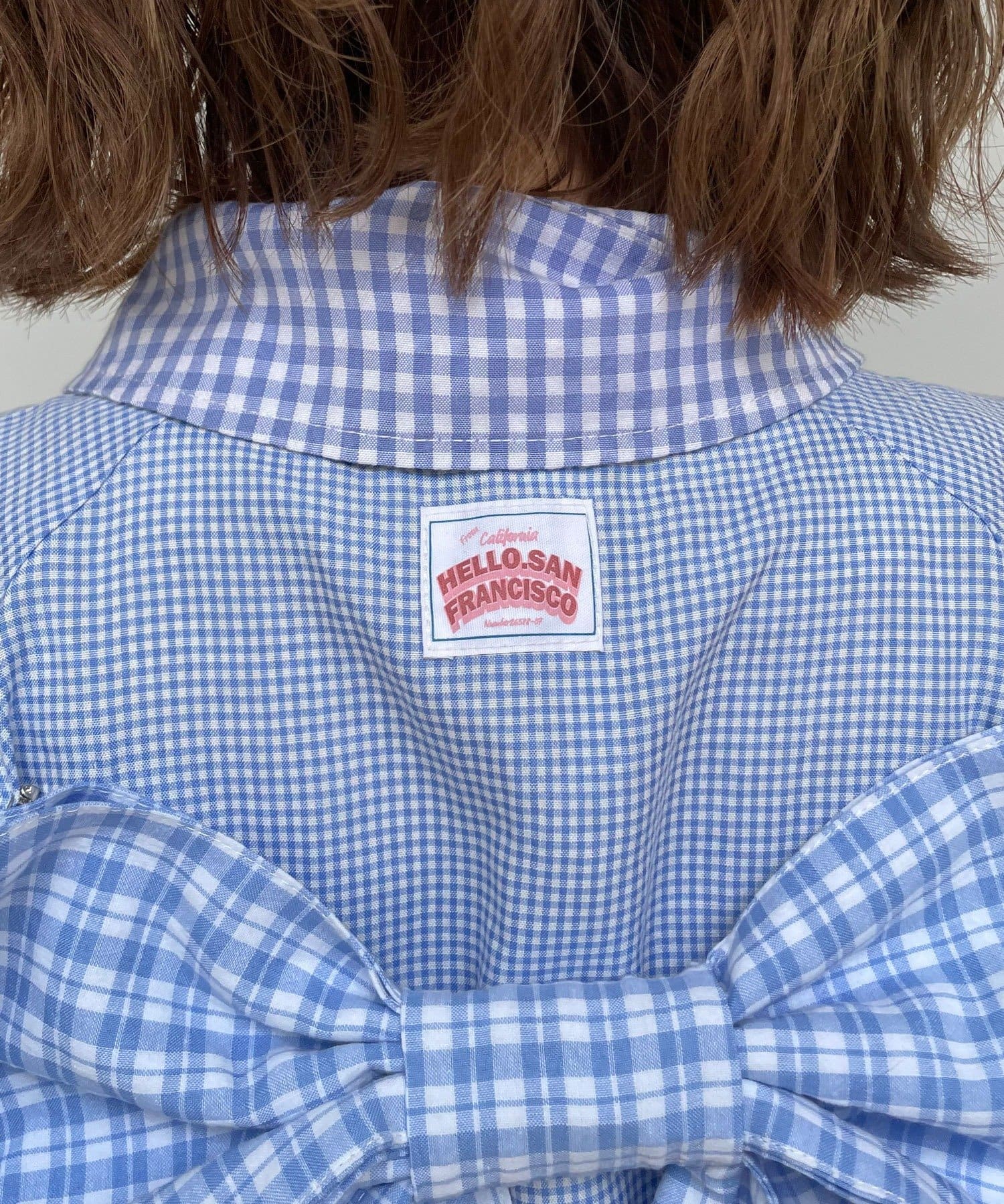 OUTLET(アウトレット) 【Ciaopanic】【aya】HSリボン付きチェックブルゾン