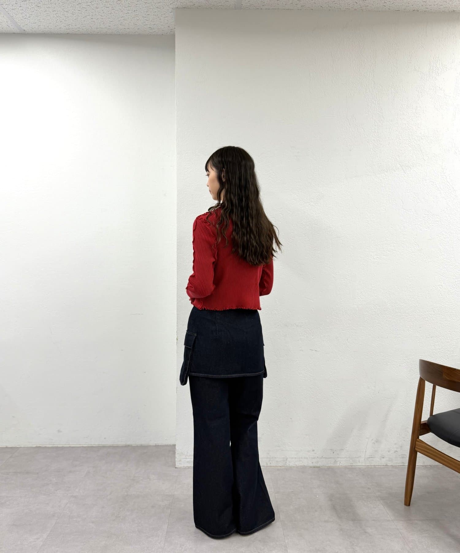 OUTLET(アウトレット) 【w closet】メローリブニット