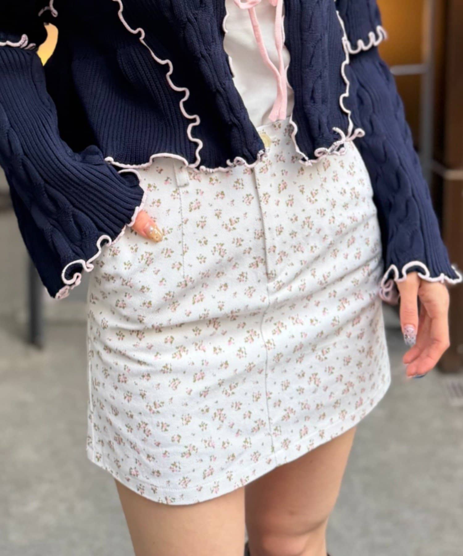 OUTLET(アウトレット) 【w closet】花柄ミニスカパン