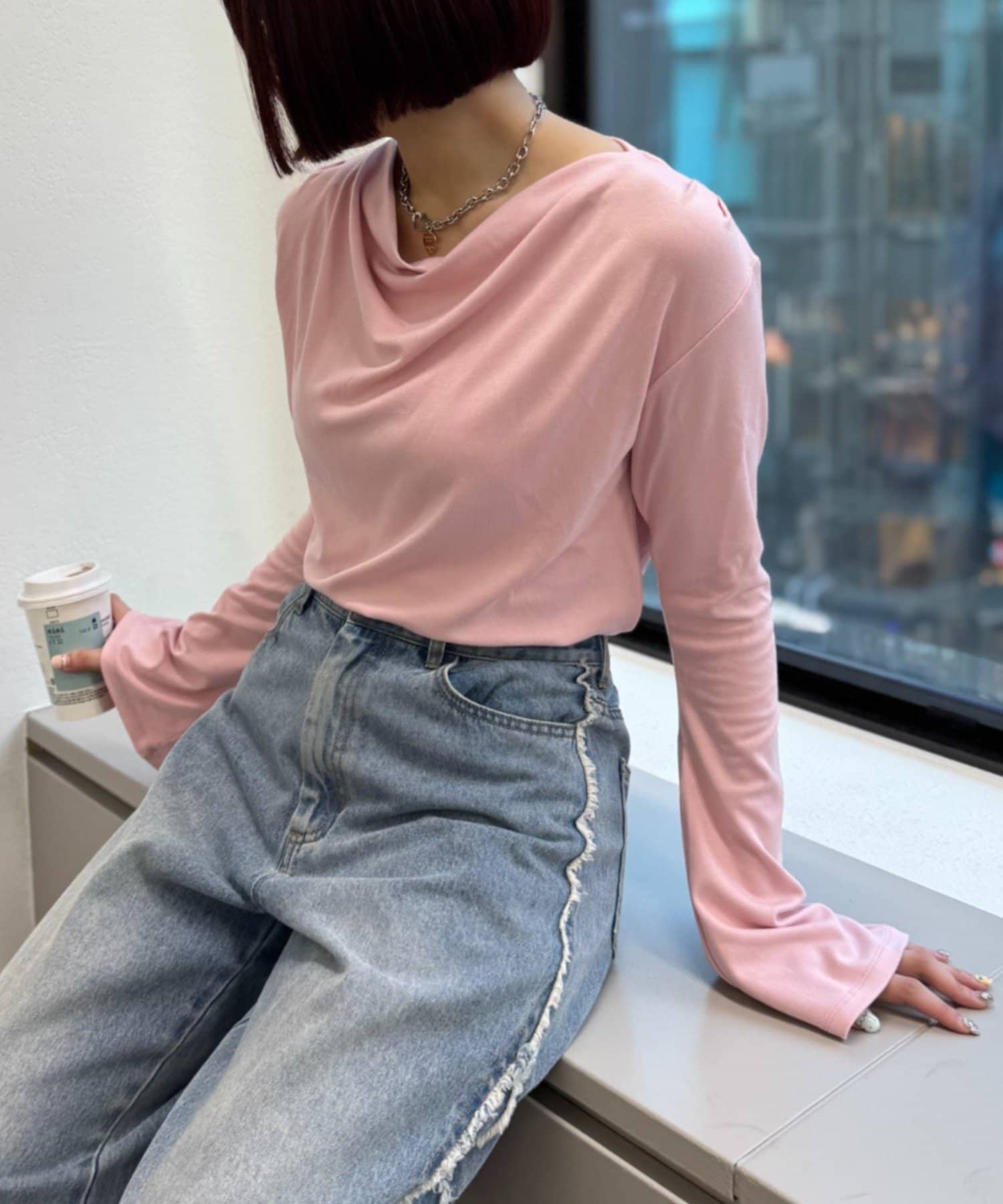 OUTLET(アウトレット) 【w closet】ワンショルカットソー