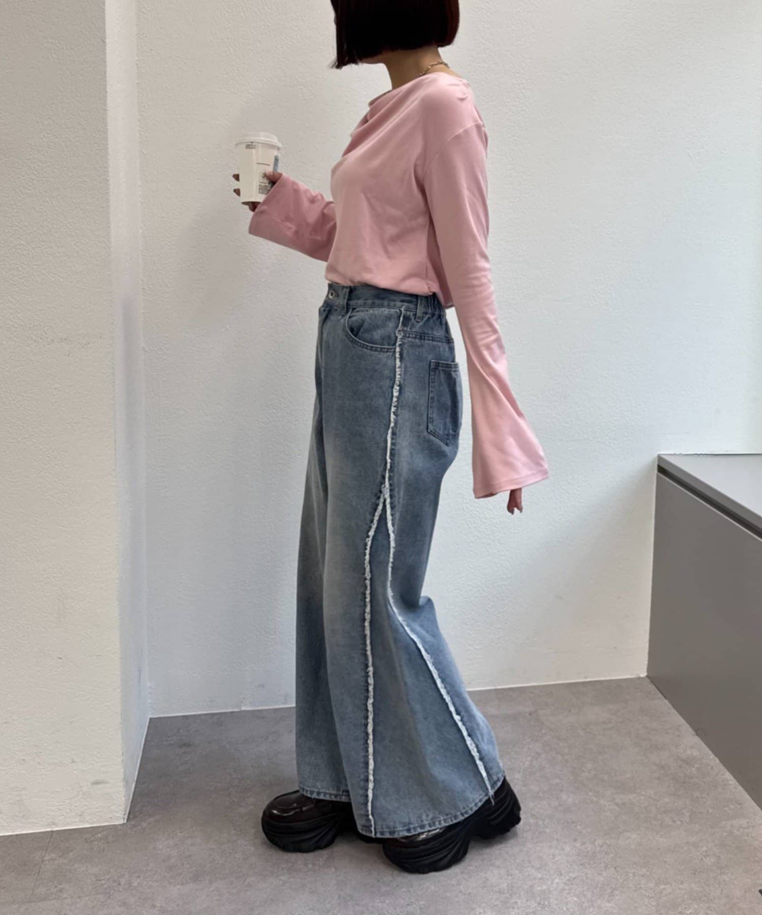 OUTLET(アウトレット) 【w closet】ワンショルカットソー