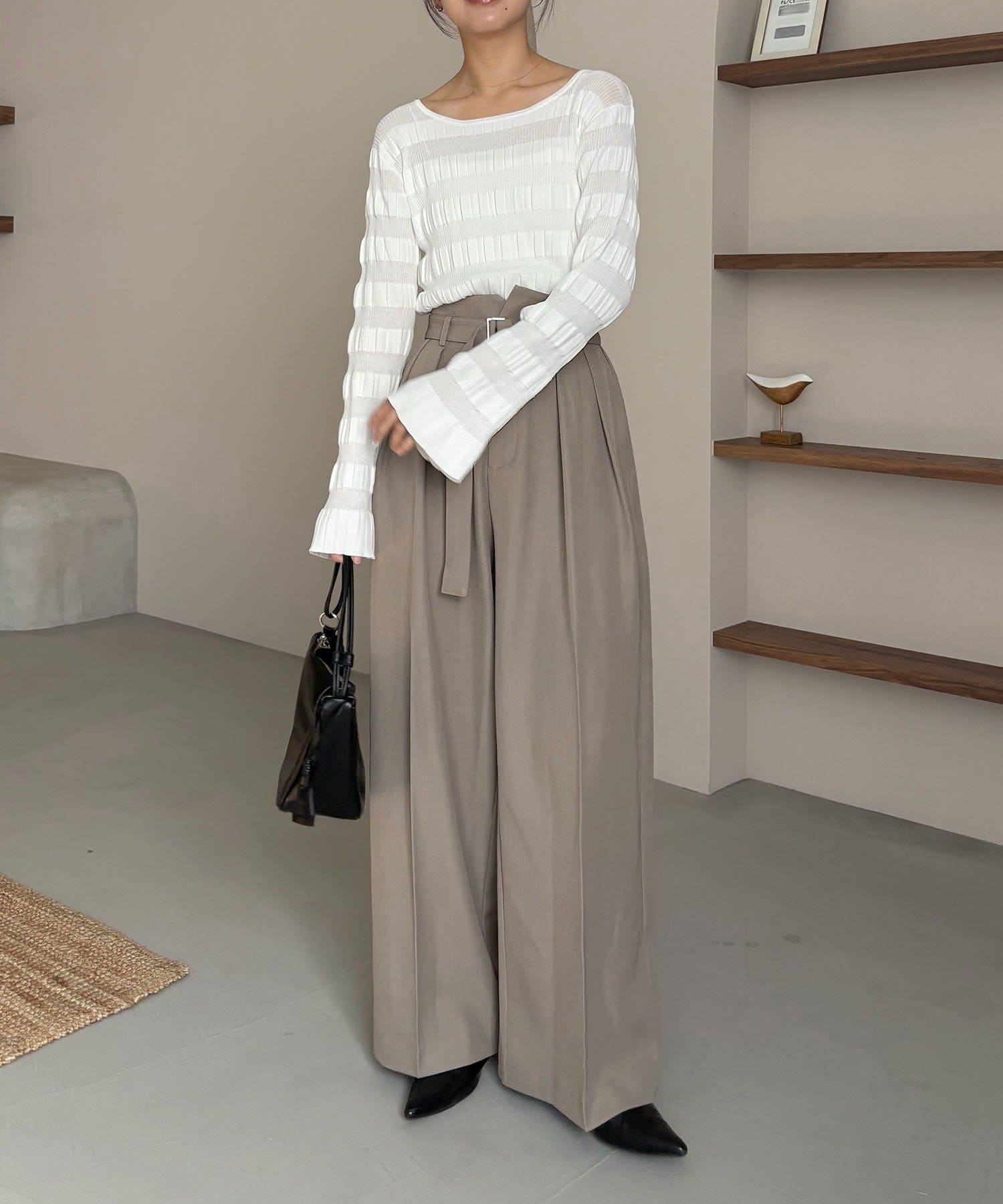 OUTLET(アウトレット) 【CAPRICIEUX LE'MAGE】ランダムリブプルオーバー