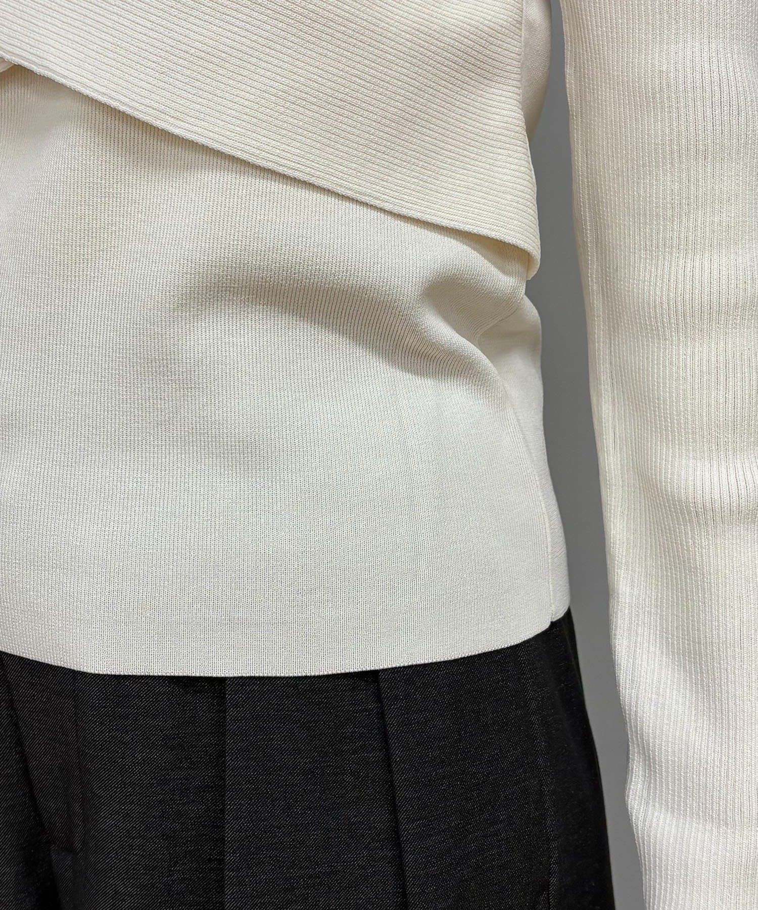 OUTLET(アウトレット) 【CAPRICIEUX LE'MAGE】オフショルクロスレイヤードニット