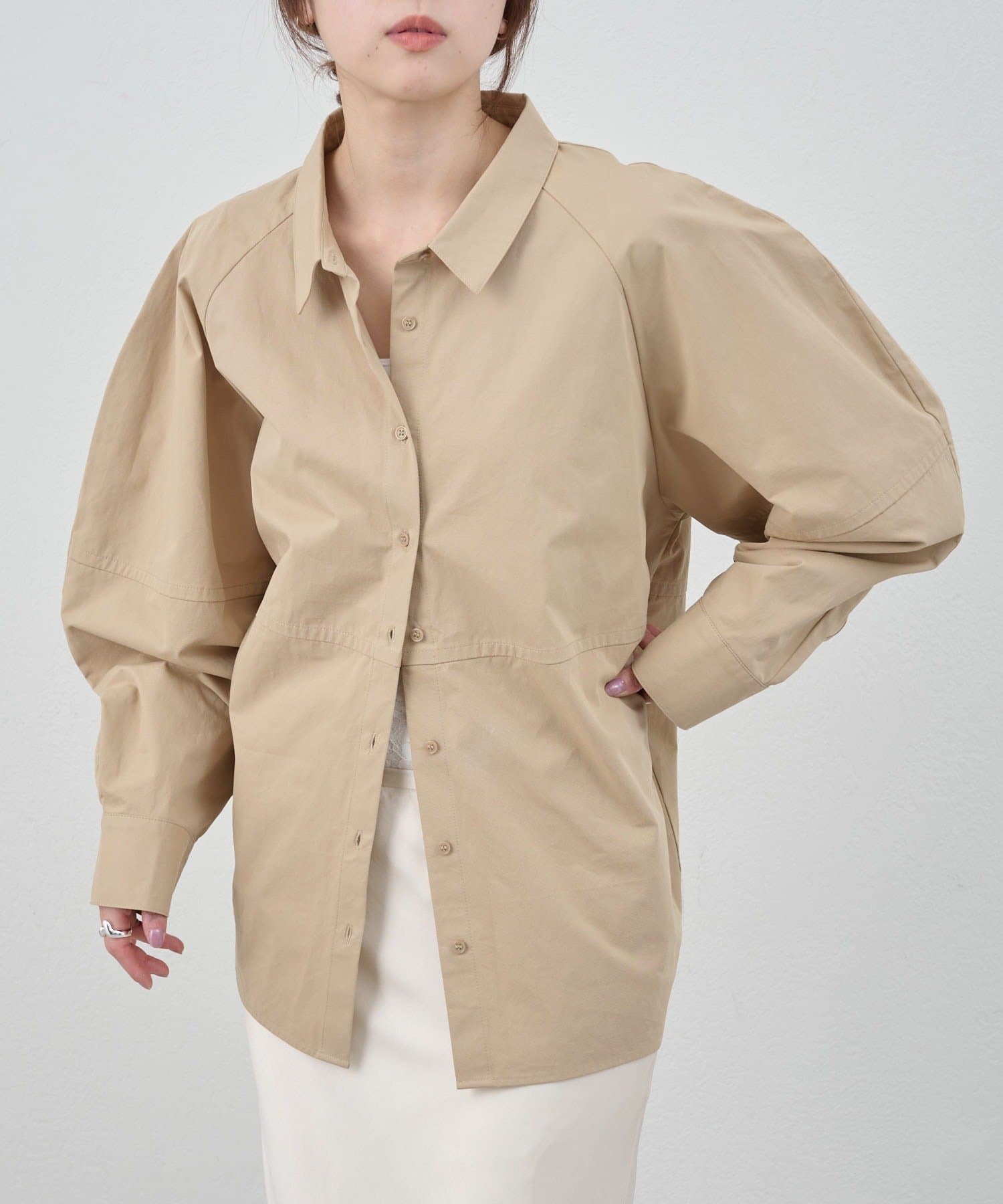 OUTLET(アウトレット) 【SHENERY】コットンバレルシャツ